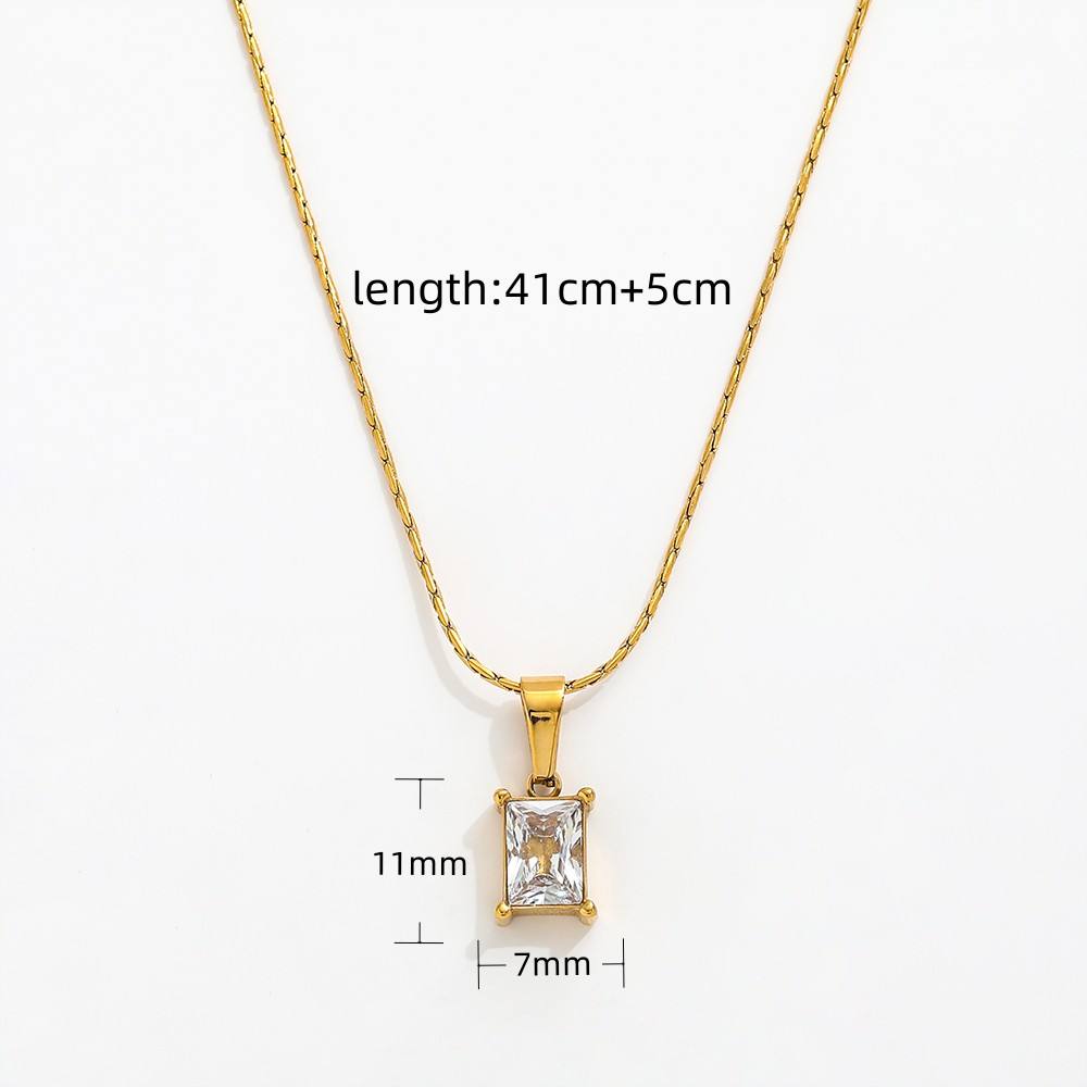 Salty White Square locket With Golden Chain Necklace