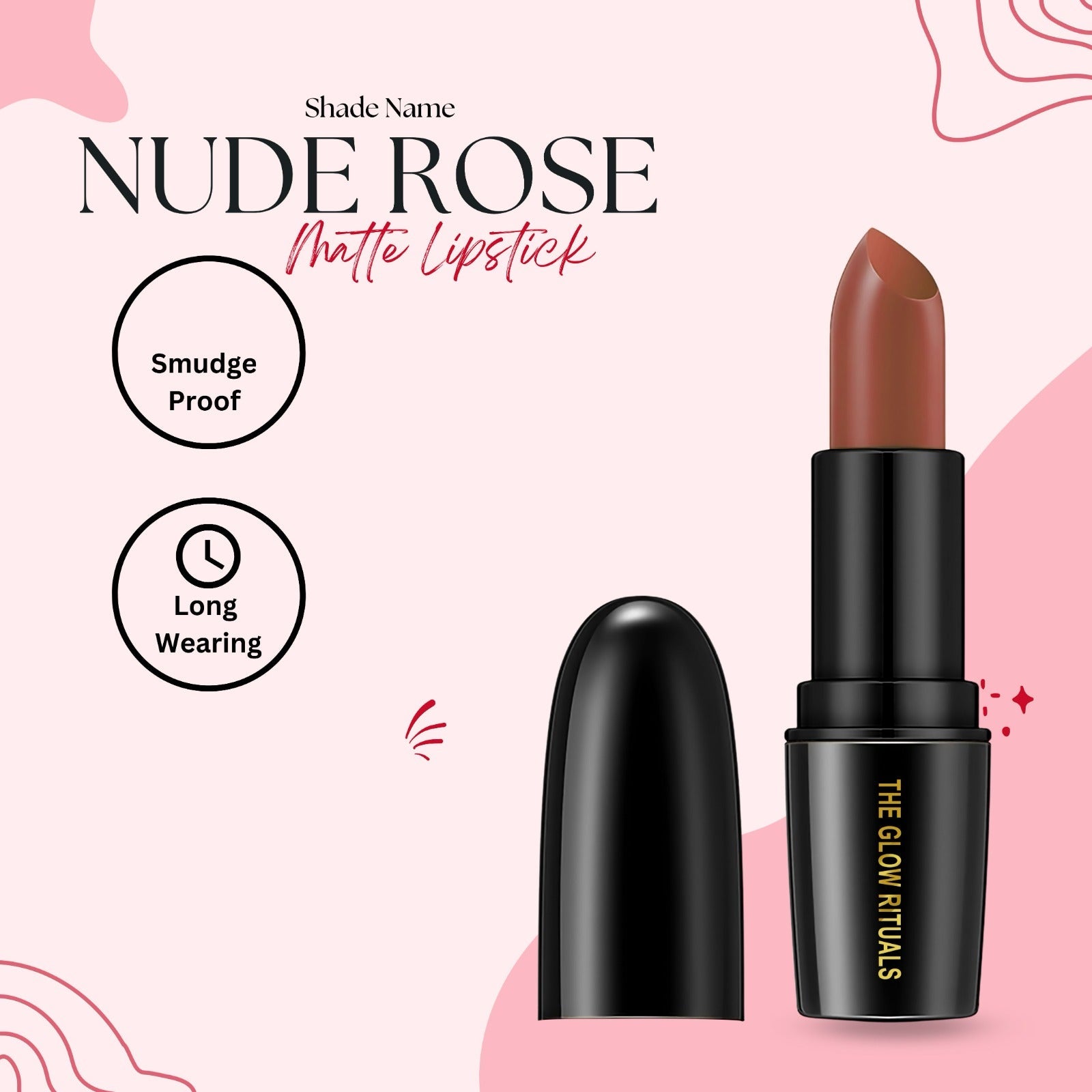 The glow rituals Nude Rose Lipsticks - 4g