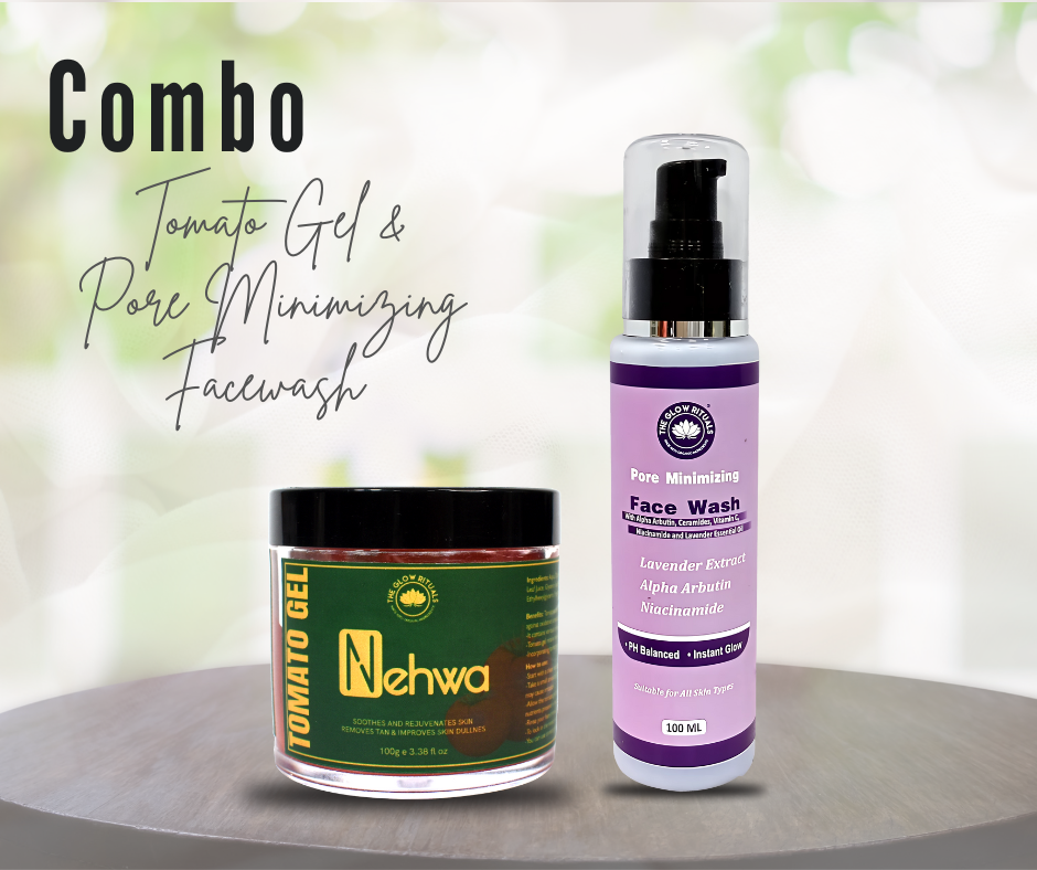 The glow rituals Combo - Pore Minimizing Facewash & Tomato Gel