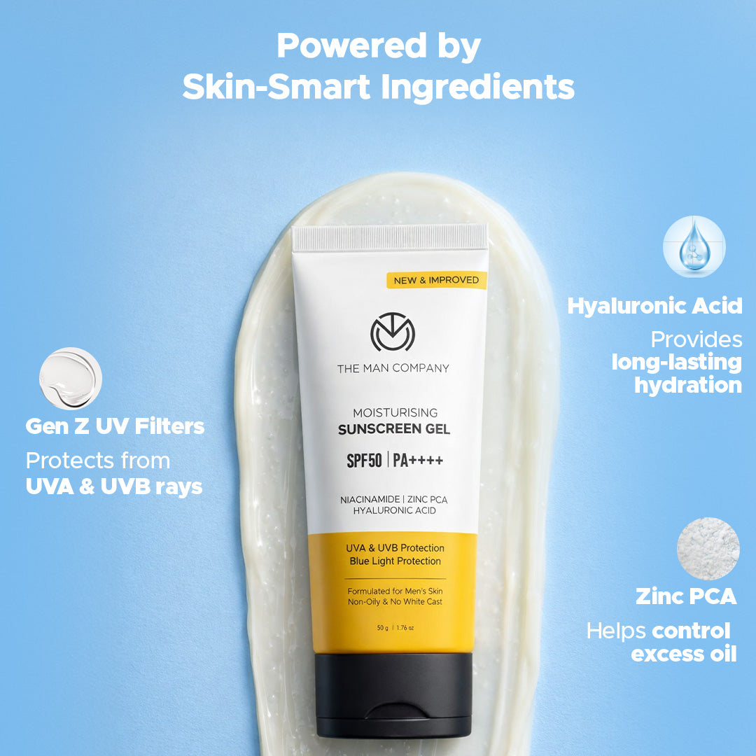 The Man Company Moisturising Sunscreen Gel for Men SPF50 PA++++