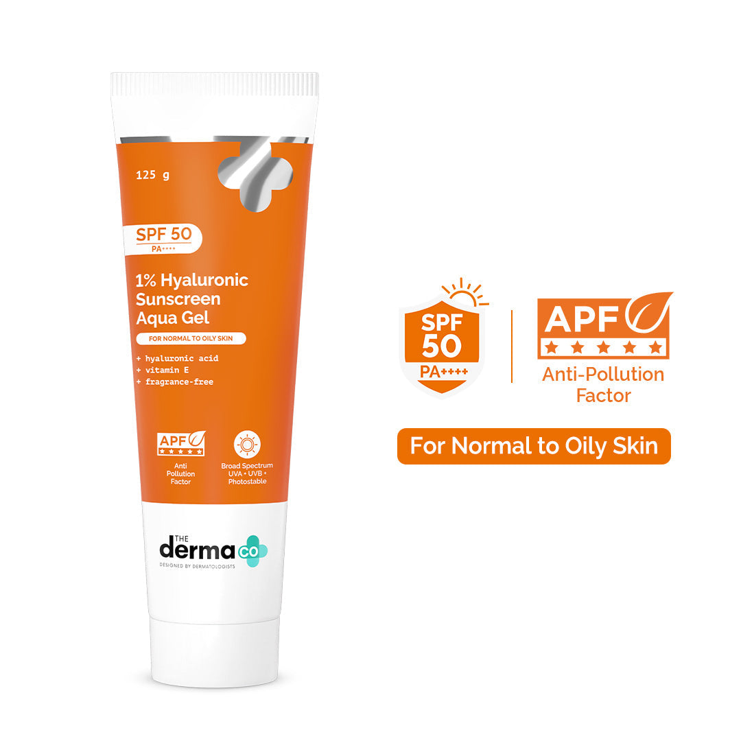 Derma Co 1% Hyaluronic Sunscreen Aqua Gel In Vivo Tested with SPF 50 & PA++++