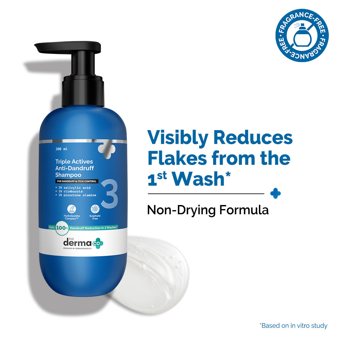 Derma Co Triple Actives Anti-Dandruff Shampoo
