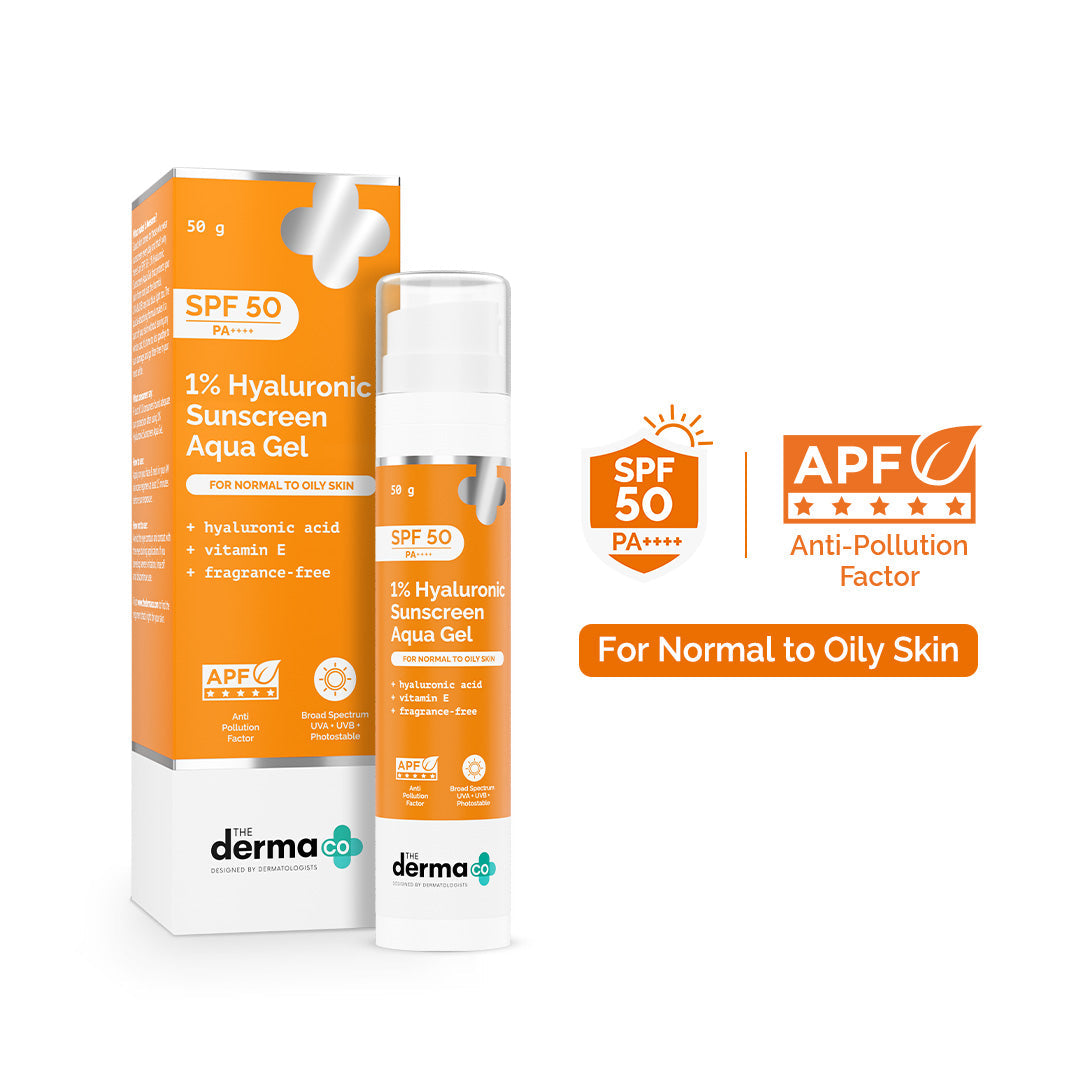 Derma Co 1% Hyaluronic Sunscreen Aqua Gel In Vivo Tested with SPF 50 & PA++++