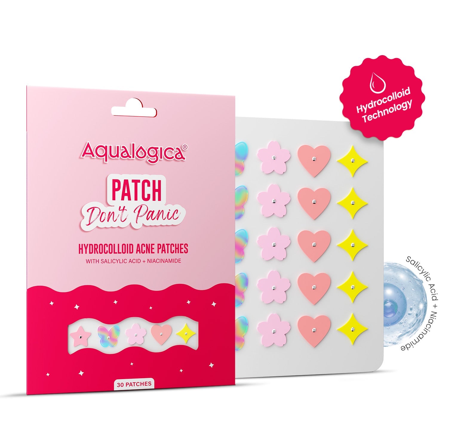 Aqualogica Patch, Don’t Panic - Acne Patches (30 Pieces)