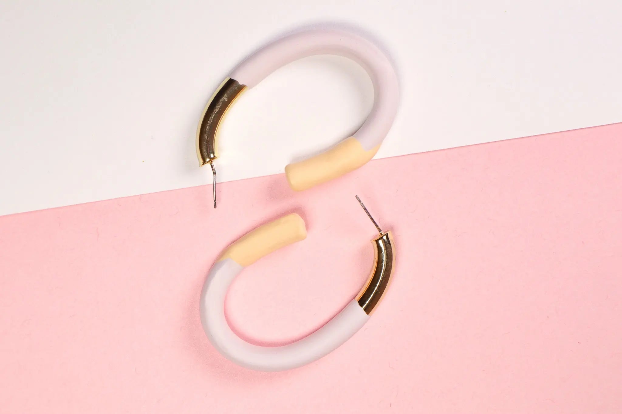 Salty Pastel Mixed Tube Hoop Earrings