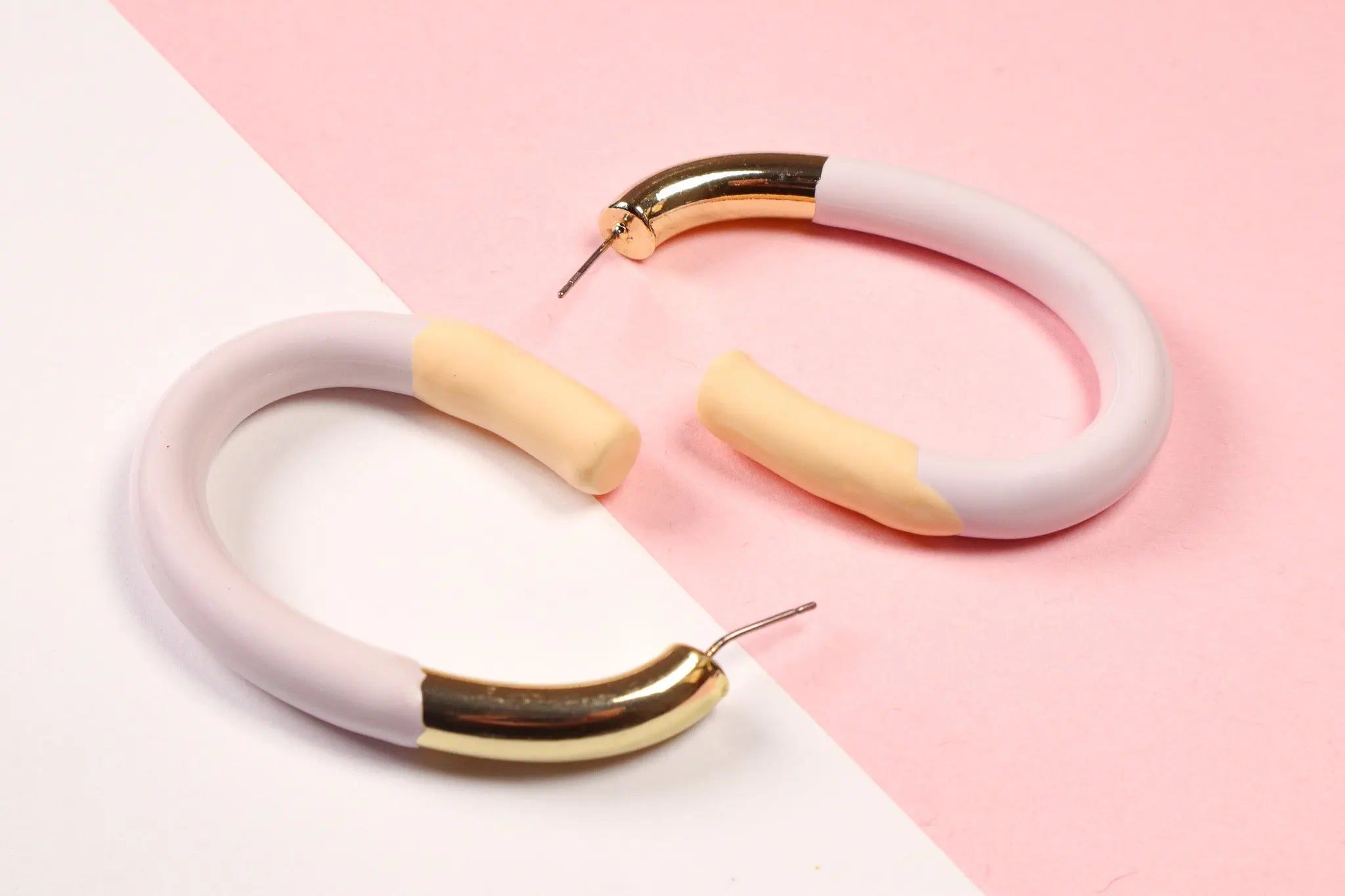 Salty Pastel Mixed Tube Hoop Earrings