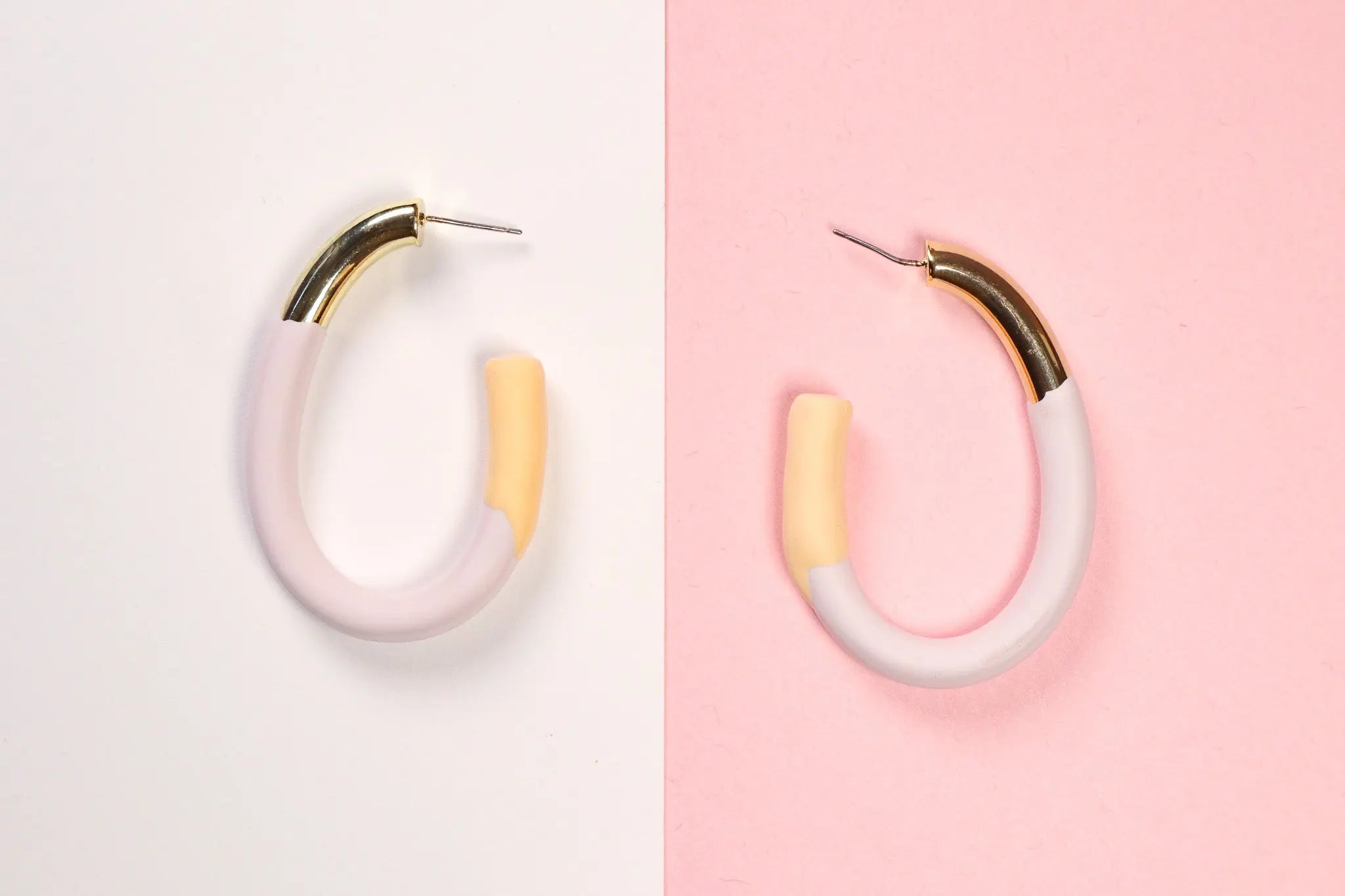Salty Pastel Mixed Tube Hoop Earrings