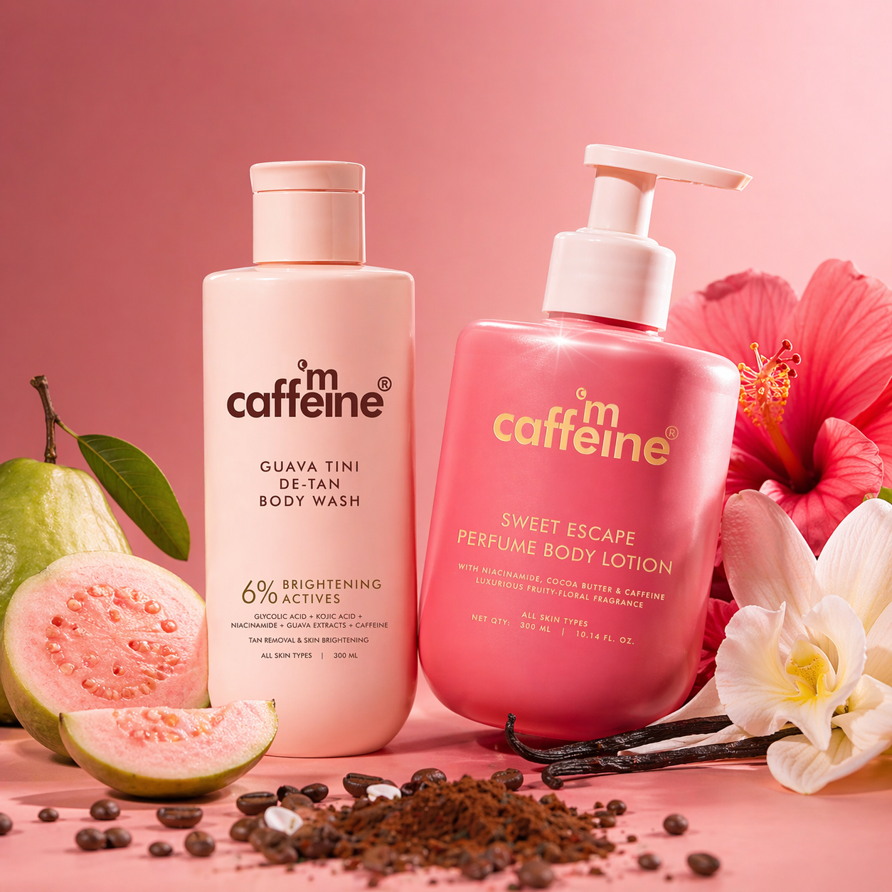 mCaffeine Pink Glow Set