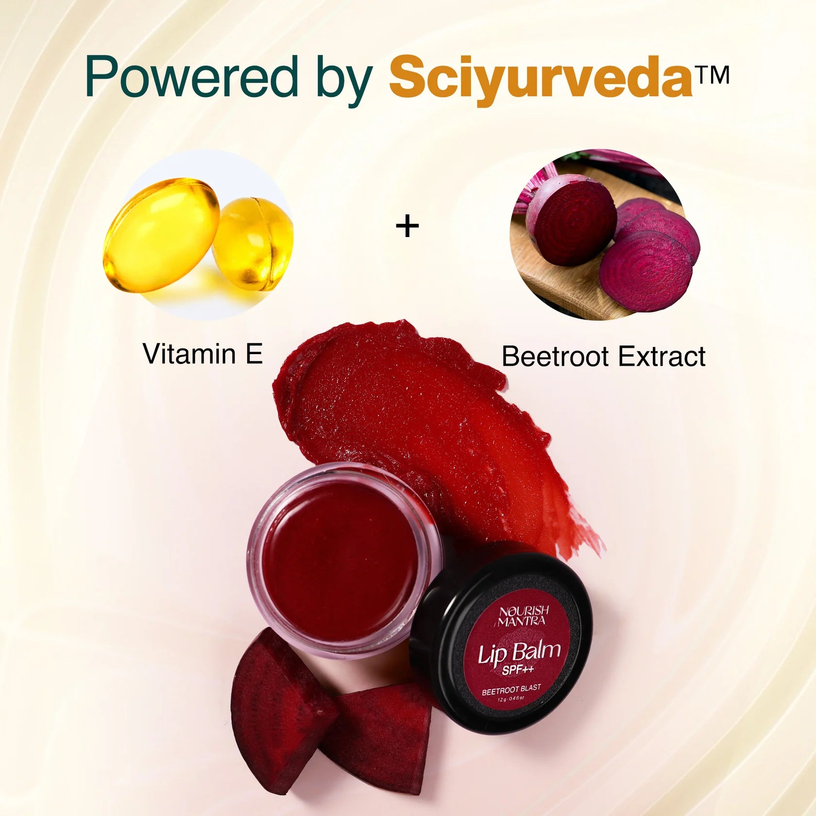 Nourish Mantra Beetroot Blast Lip Balm for Dry Chapped Lips
