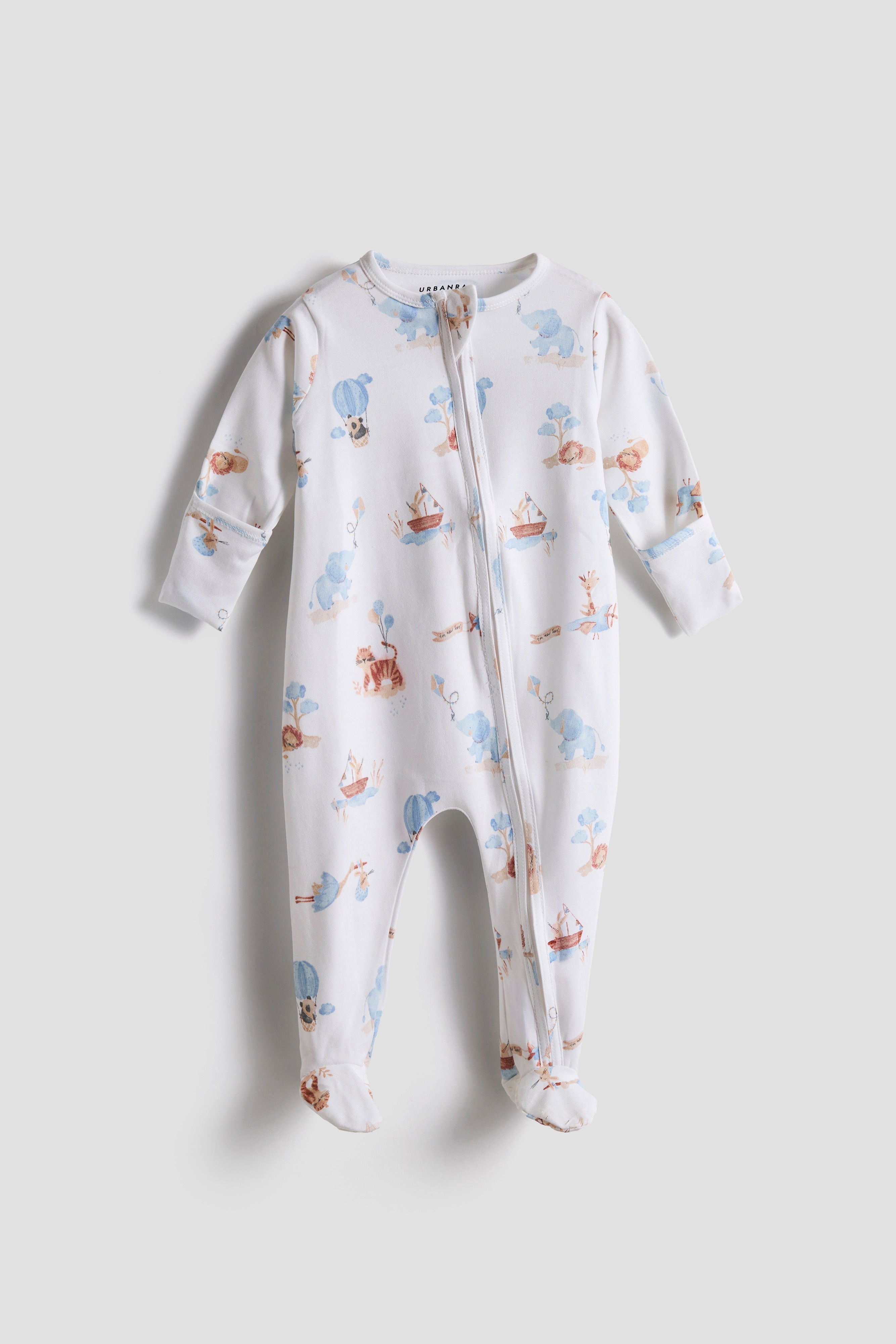 Urbanrac Baby Zip-Up 1-Piece Sleep & Play Pajamas - Babies Sleepwear - Unisex