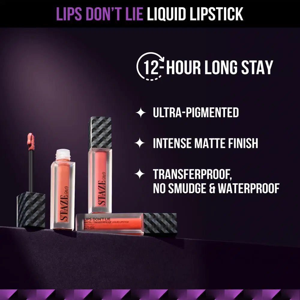 Staze Lips Don’t Lie Liquid Lipstick - 01 Pretty in Pink