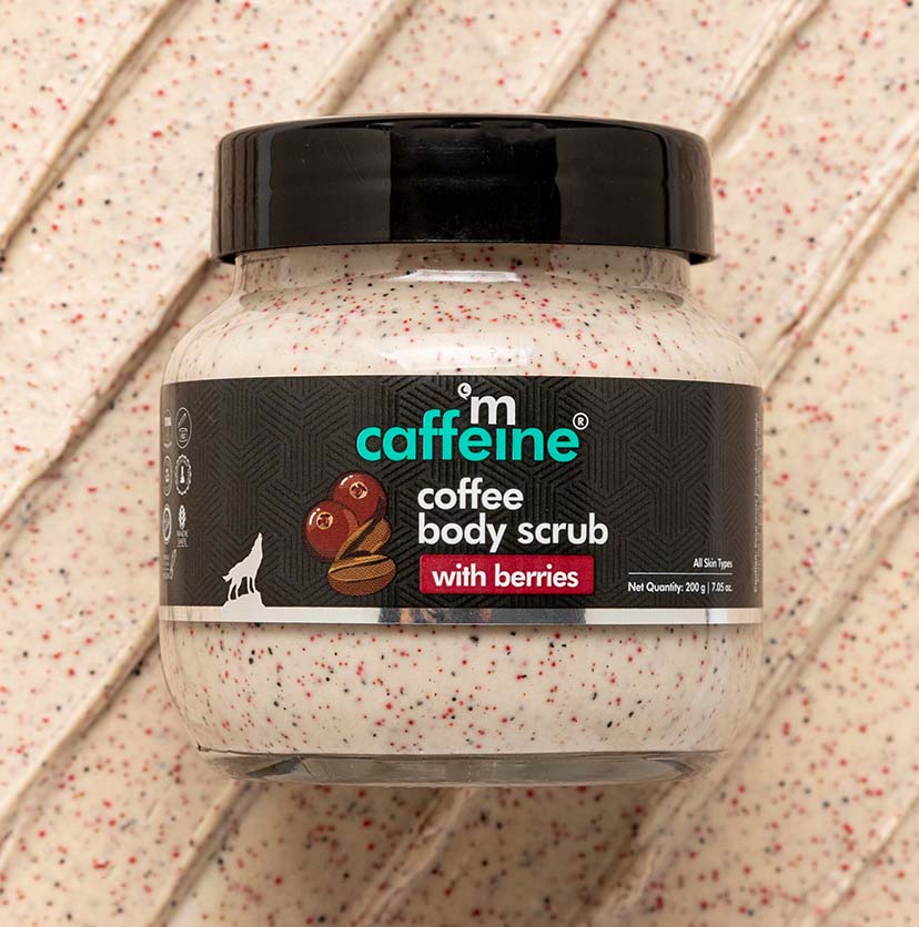 mCaffeine Moisturizing & Creamy Coffee Body Scrub With Berries - 200g
