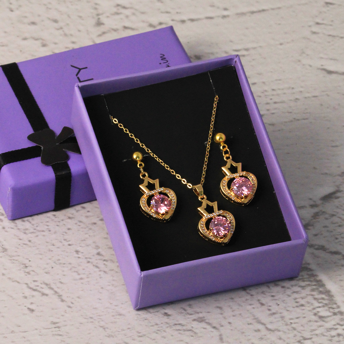 Salty Queen's Crown Pink Jewellery Set