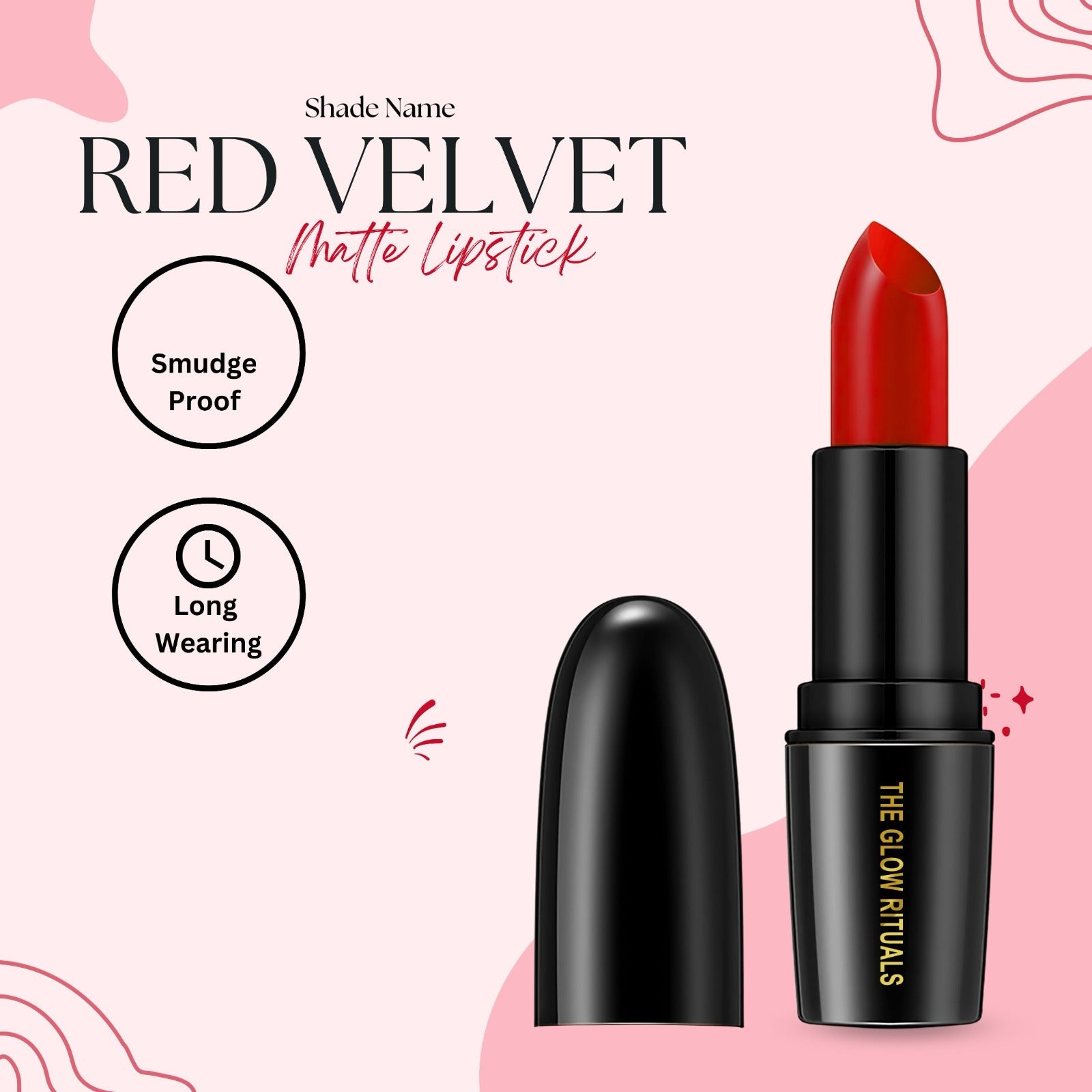 The glow rituals Red Velvet Lipsticks - 4g