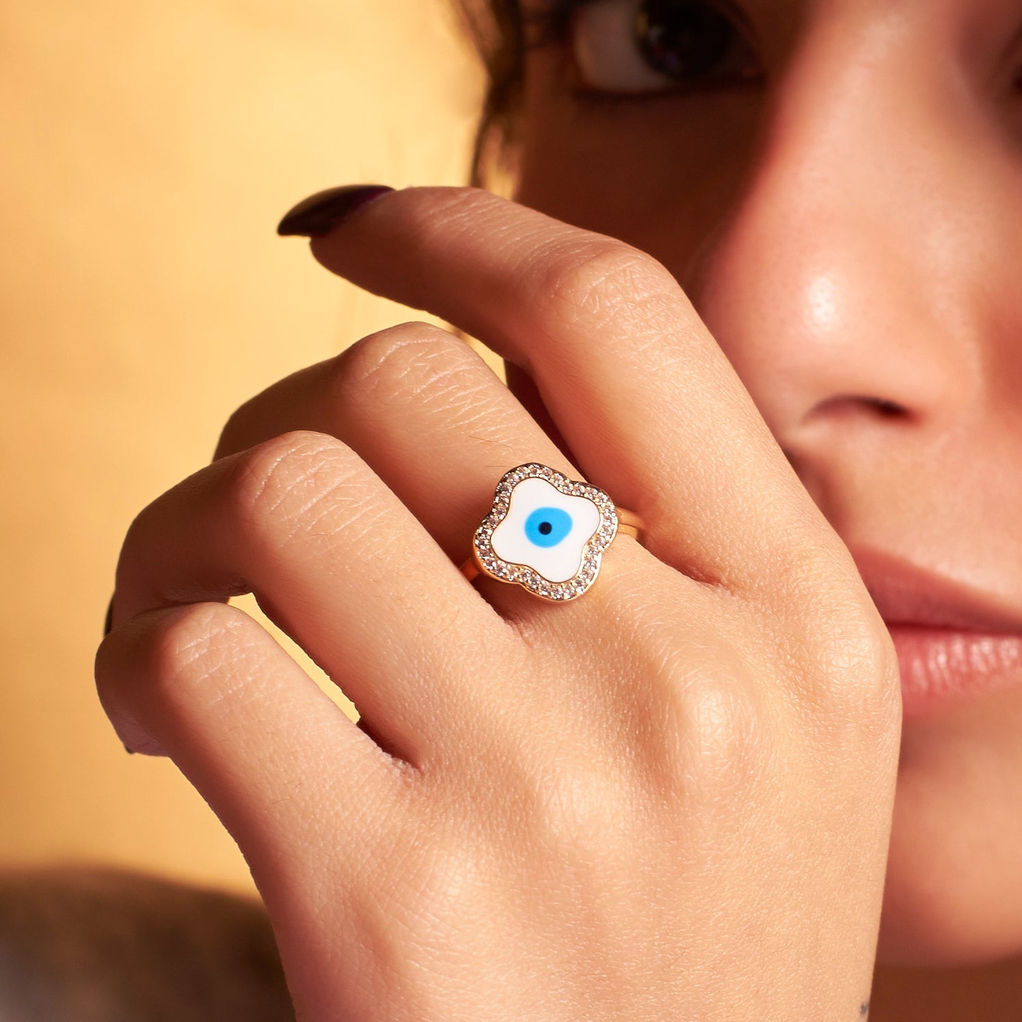 Salty Greek Evil Eye Ring