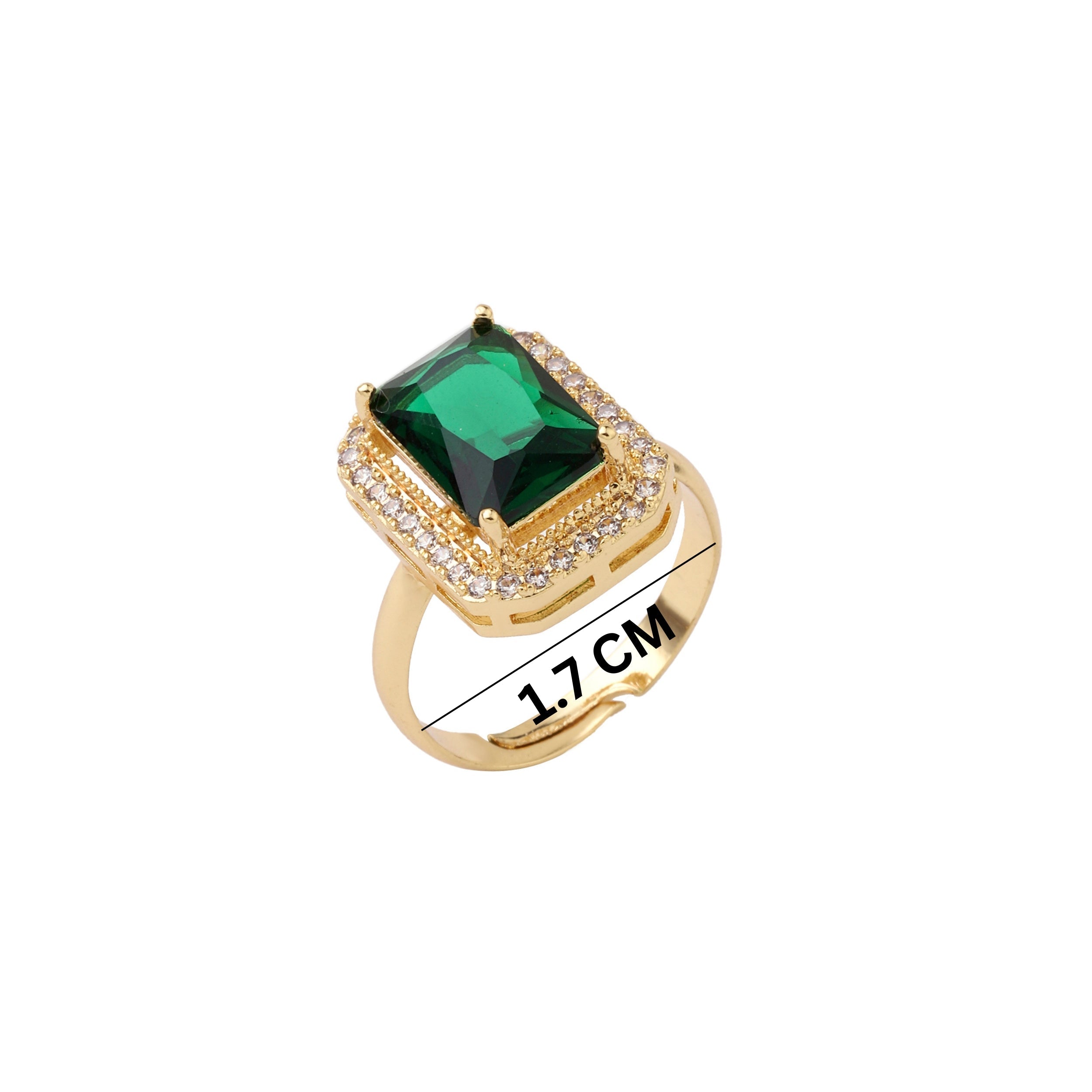 Salty Artemisia Emerald Solitaire Ring