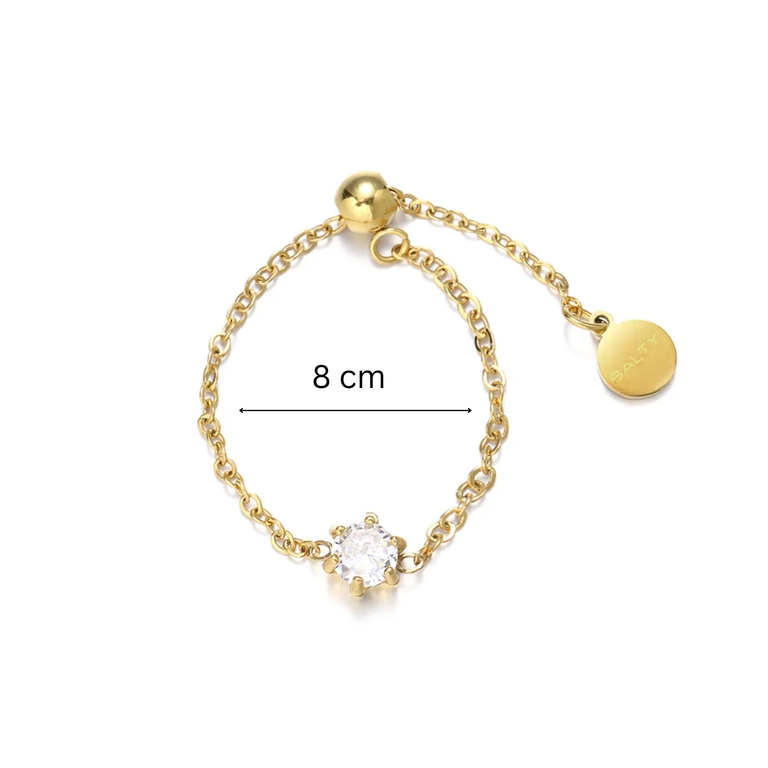 Salty Champagne Self-Love Chain Ring