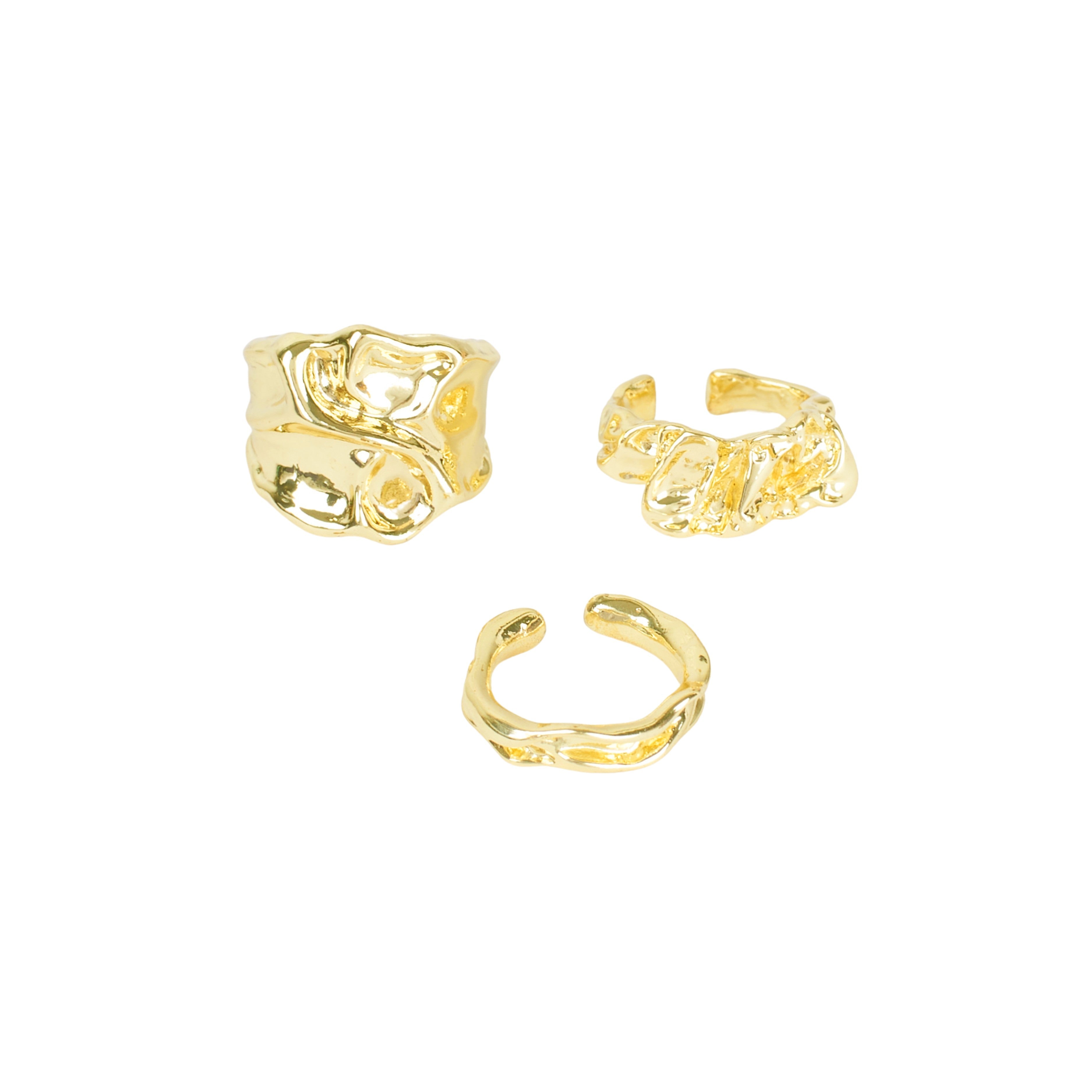 Salty Elegance Gold Chunky Design Ring