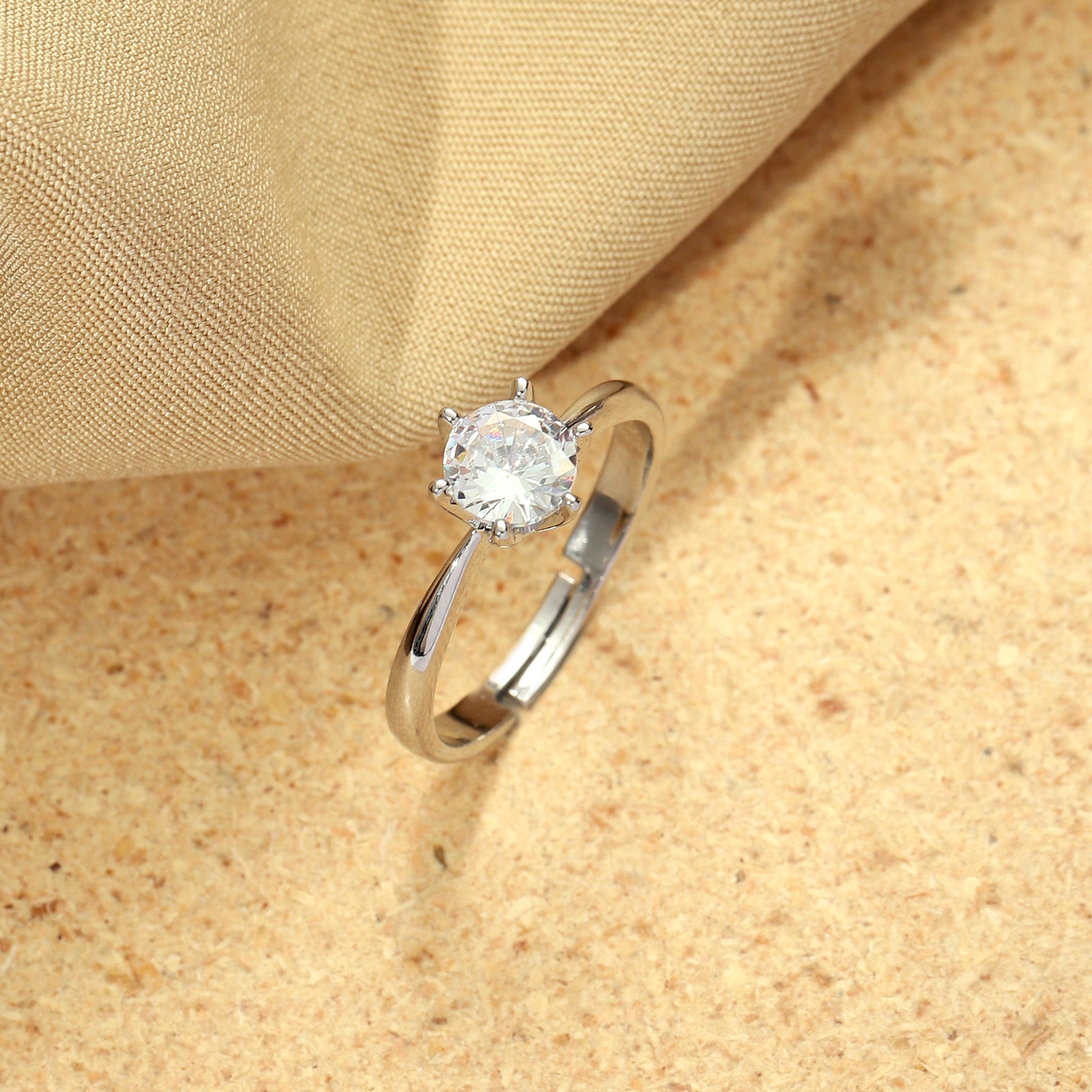 Salty Brilliant Dazzling Crystal Ring