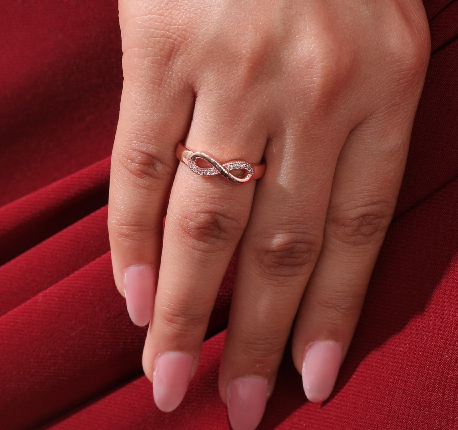 Salty Boundless Infinity White Loop Ring