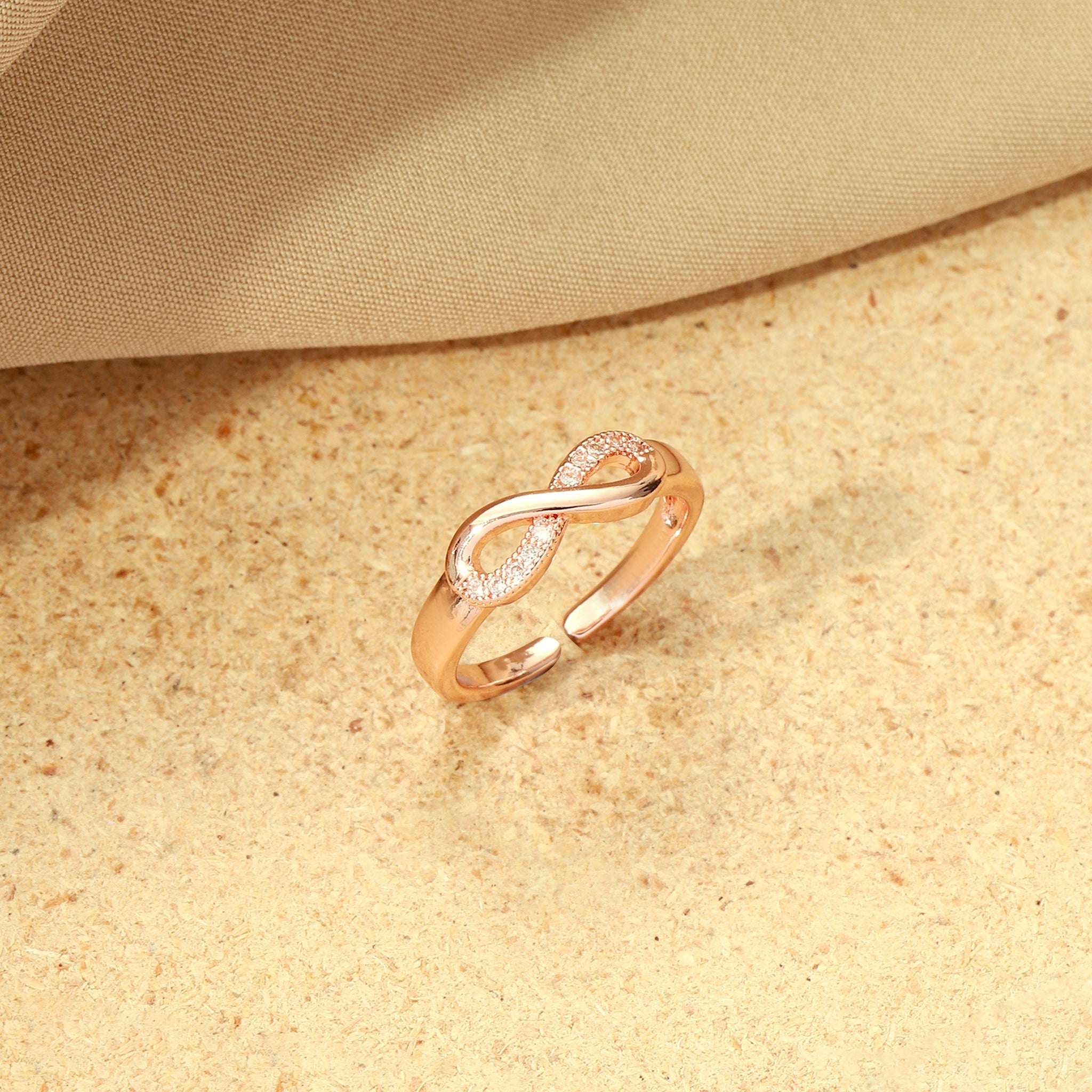 Salty Boundless Infinity White Loop Ring