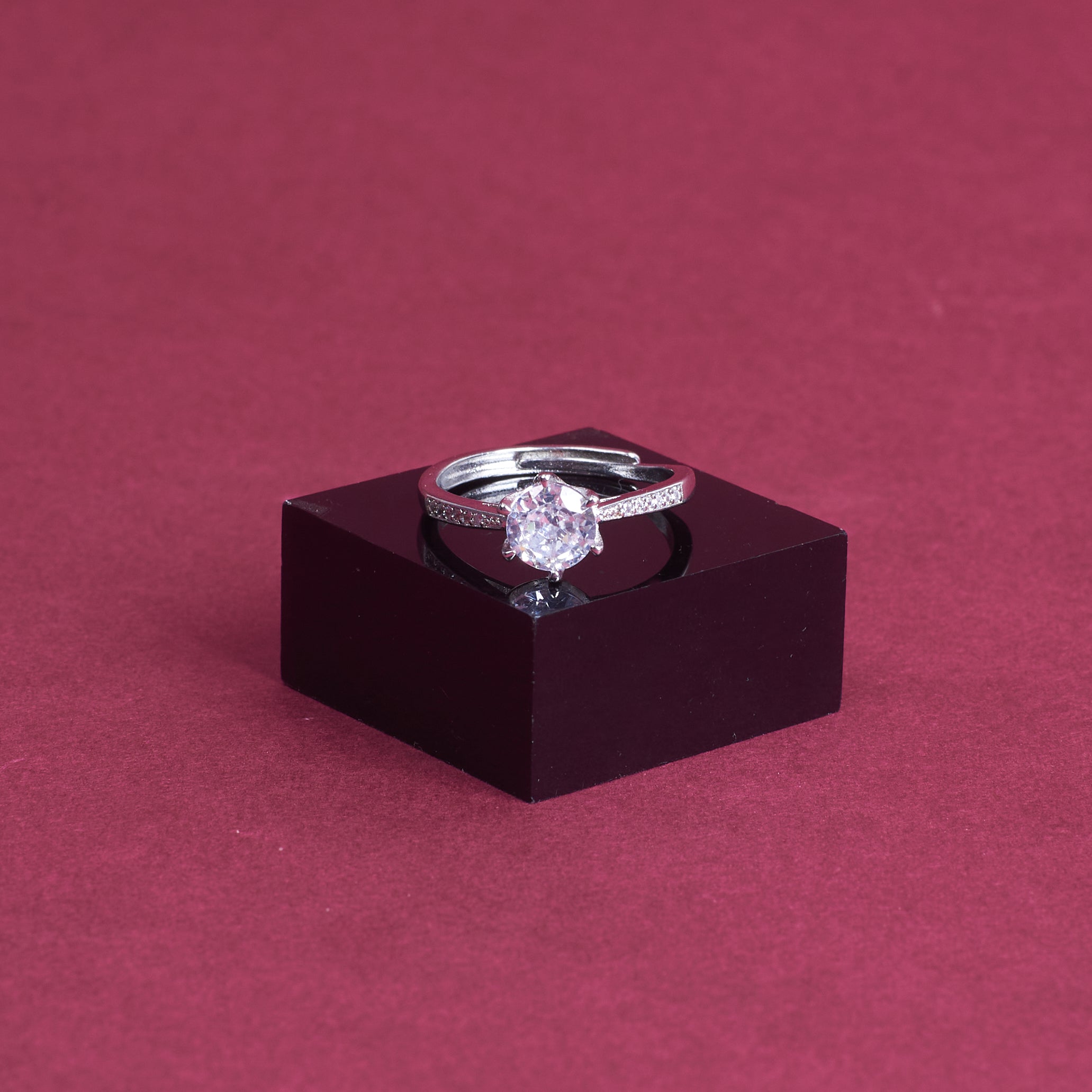 Salty Luster Silver Promise Ring