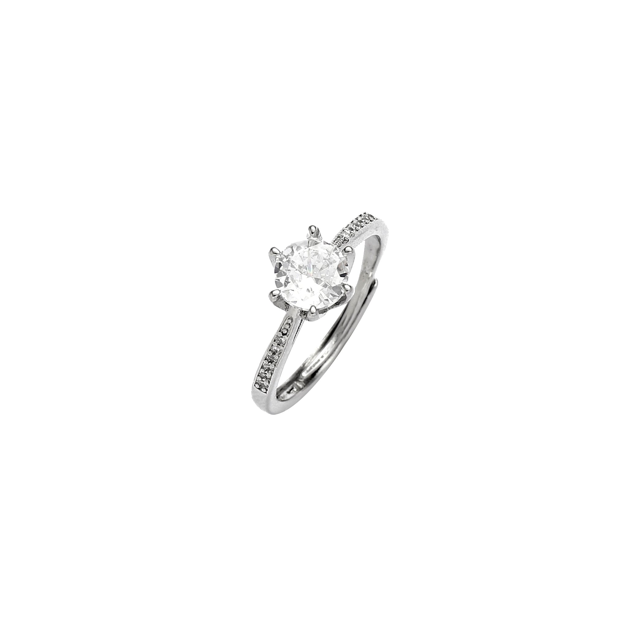 Salty Luster Silver Promise Ring