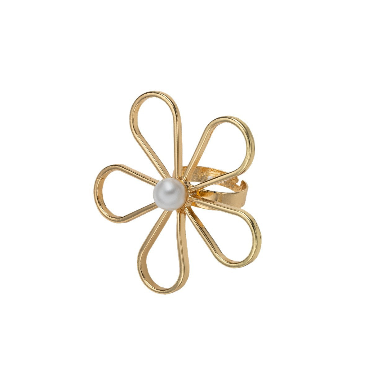 Salty Golden Bloom Pearl Ring