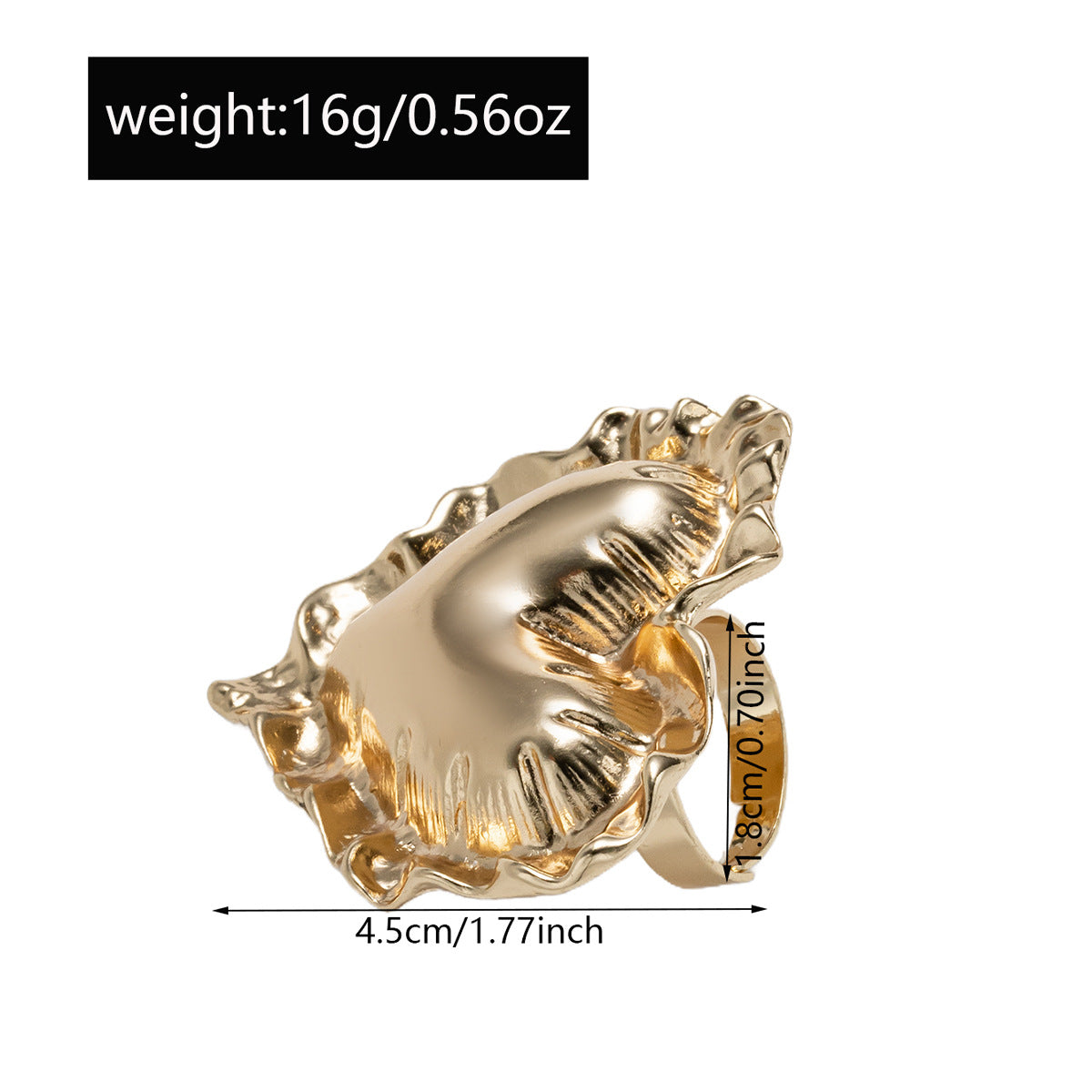 Salty Lace Open Heart Ring