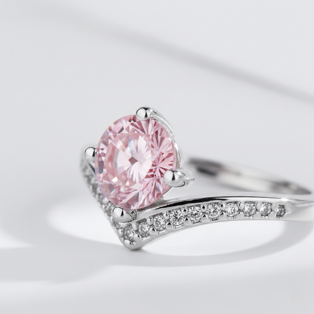 Salty Sweetheart Rosé Curve Ring
