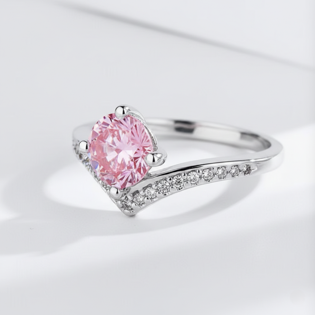 Salty Sweetheart Rosé Curve Ring