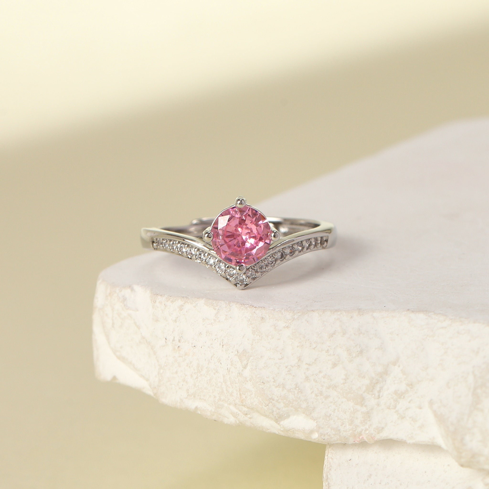 Salty Sweetheart Rosé Curve Ring