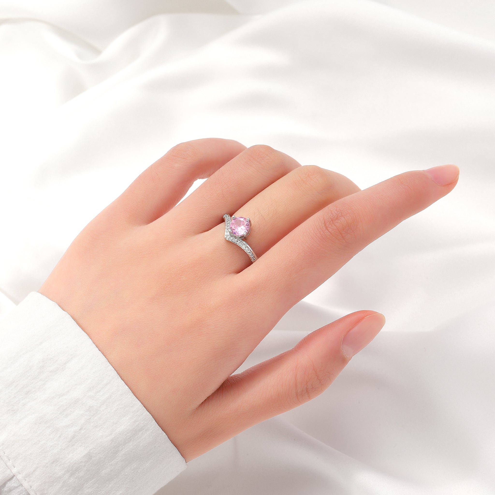 Salty Sweetheart Rosé Curve Ring