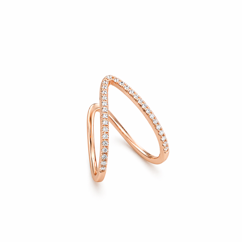 Salty Minimalist V-Curved Ring