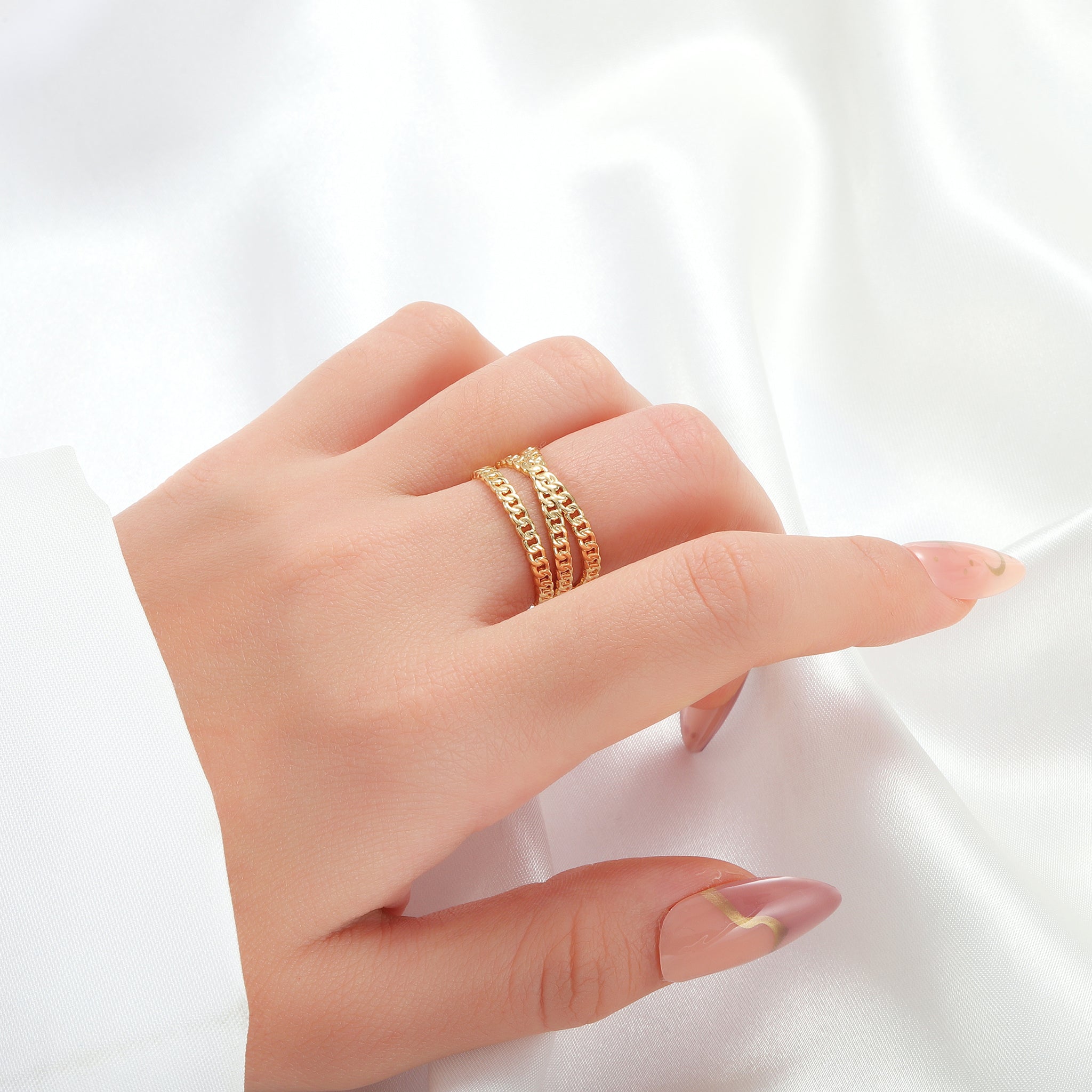 Salty Golden Link Duo Ring