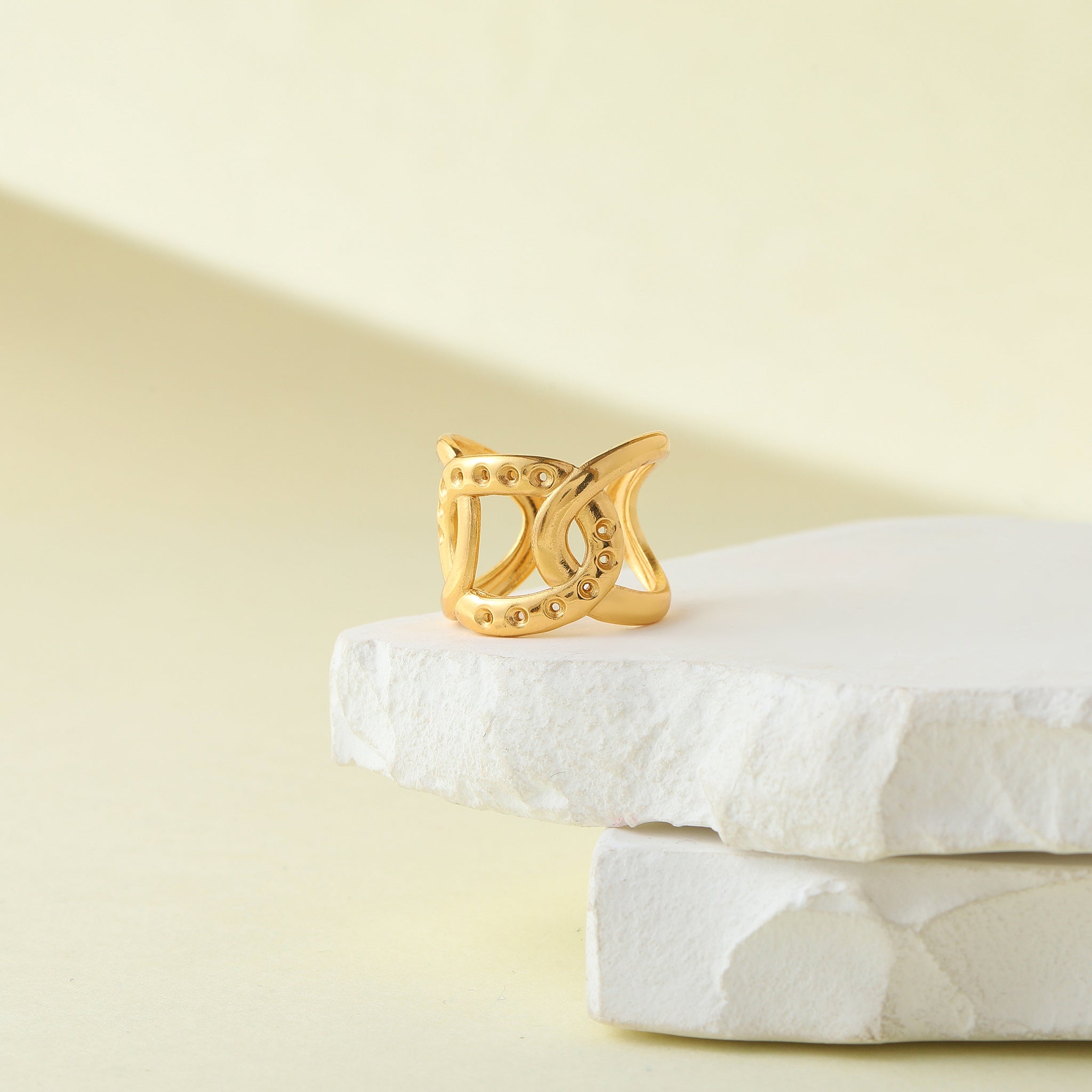 Salty Infinity Twist Statement Ring