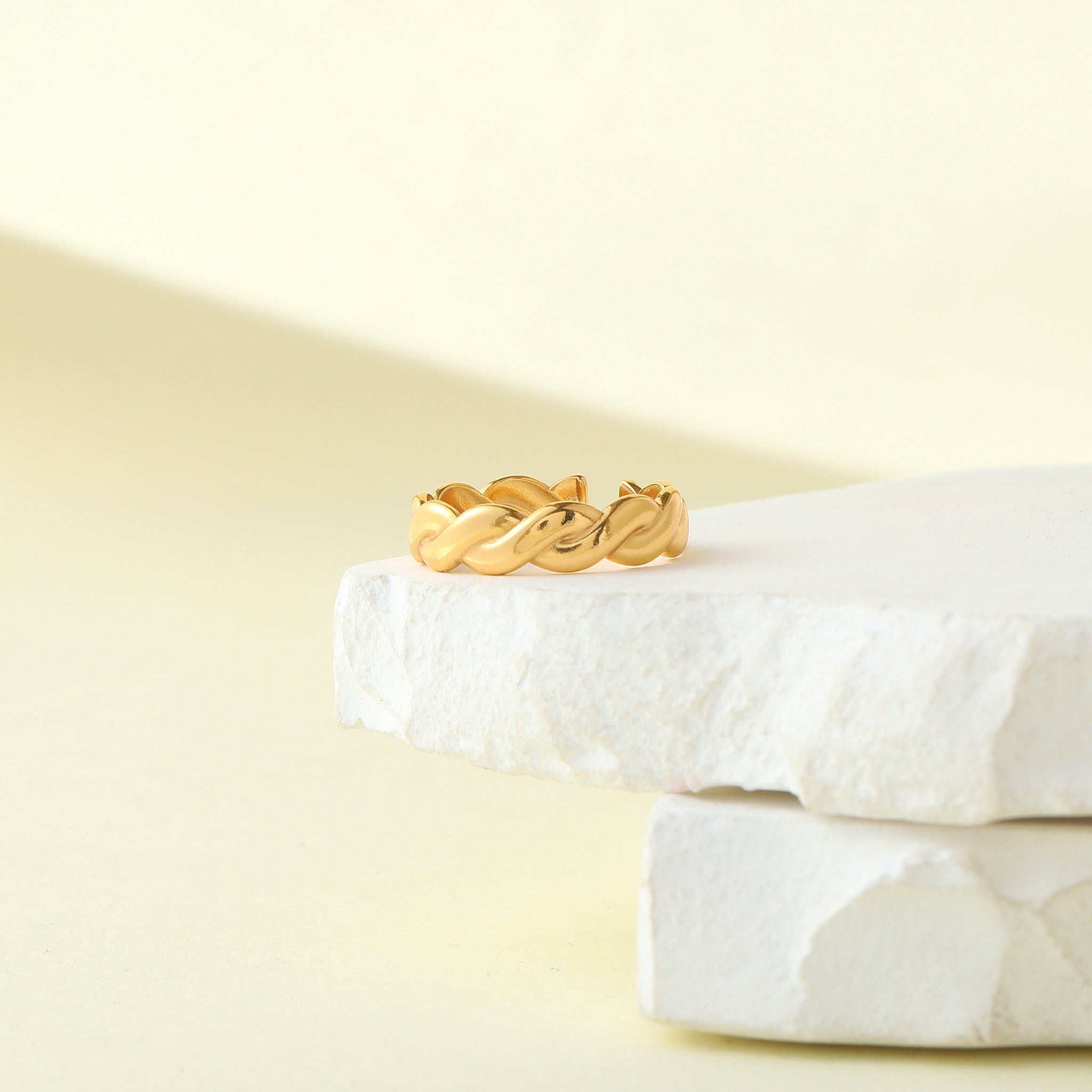 Salty Golden Twist Adjustable Ring