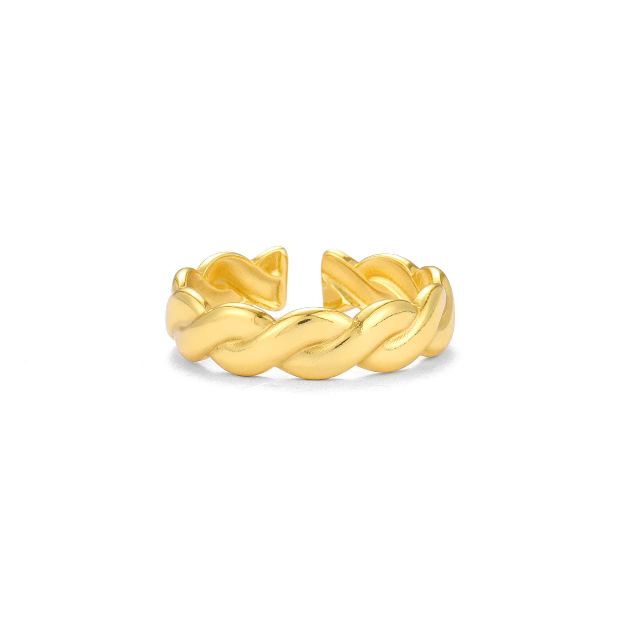 Salty Golden Twist Adjustable Ring