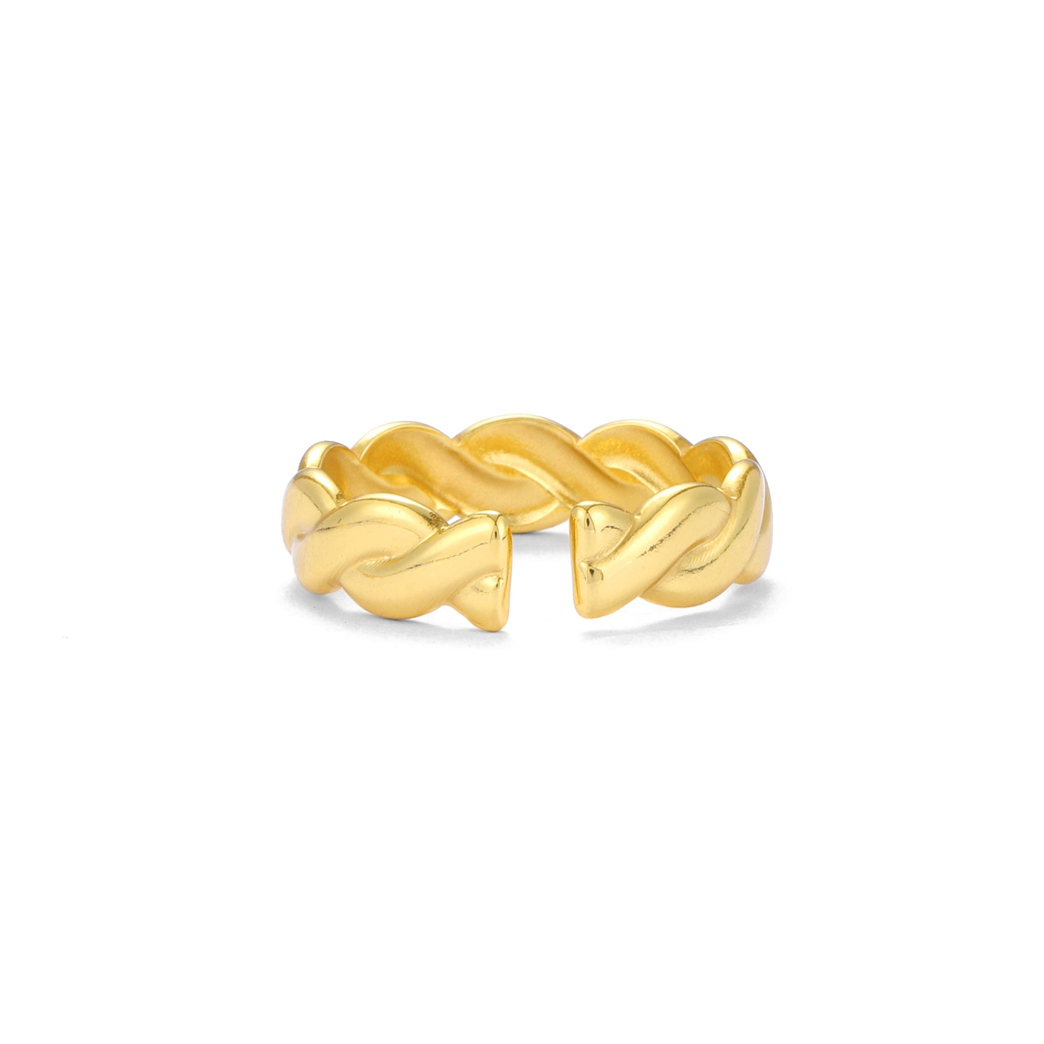 Salty Golden Twist Adjustable Ring