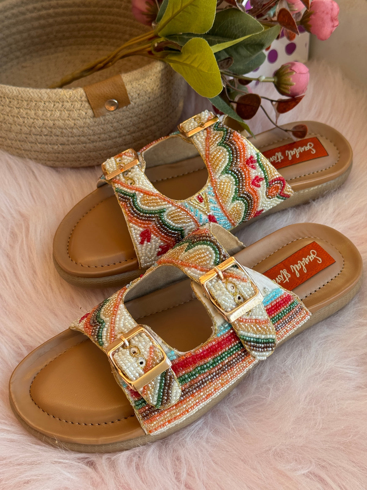 Sandal Stories Doctor Sole Embroidered Slider