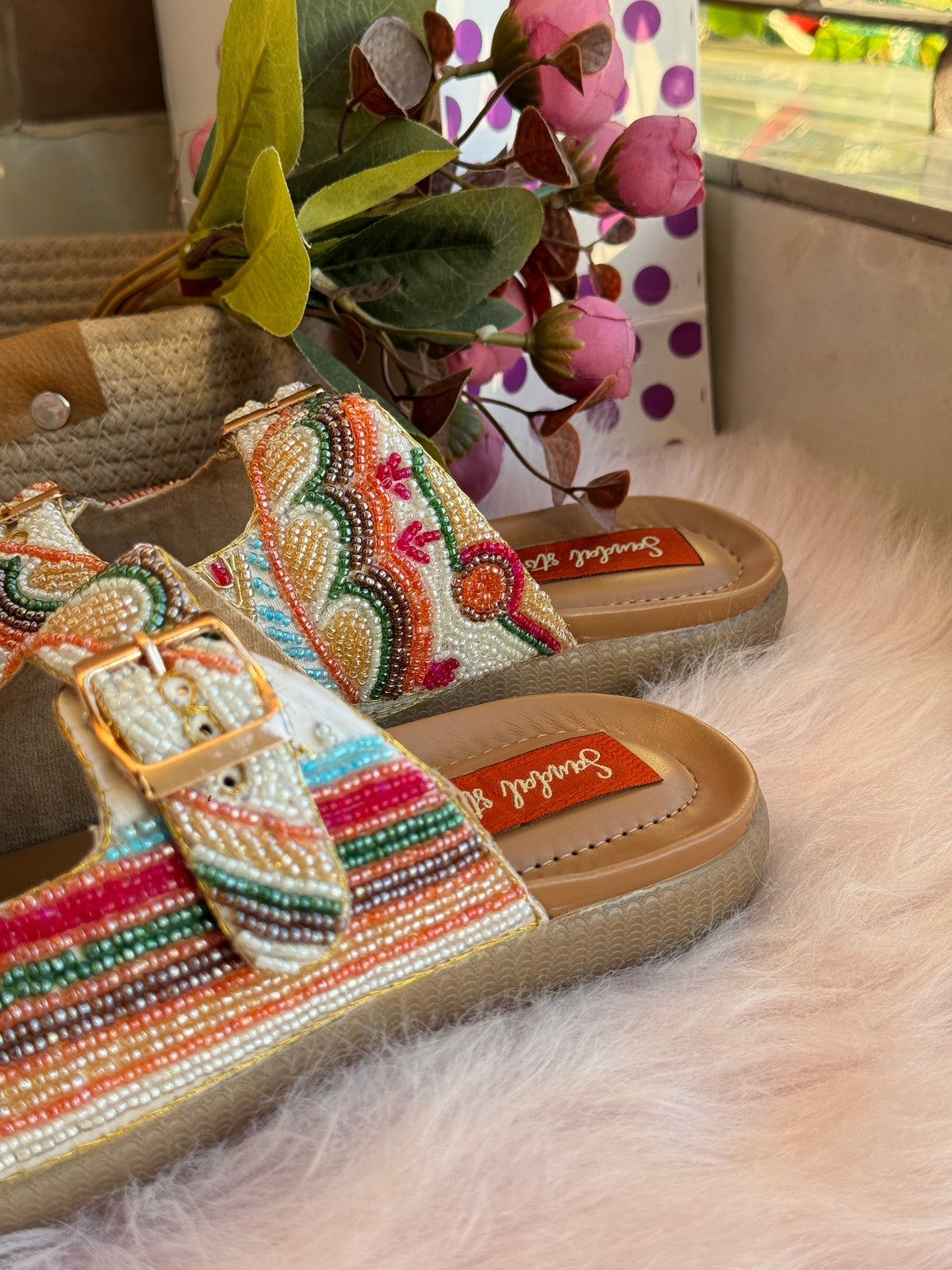 Sandal Stories Doctor Sole Embroidered Slider