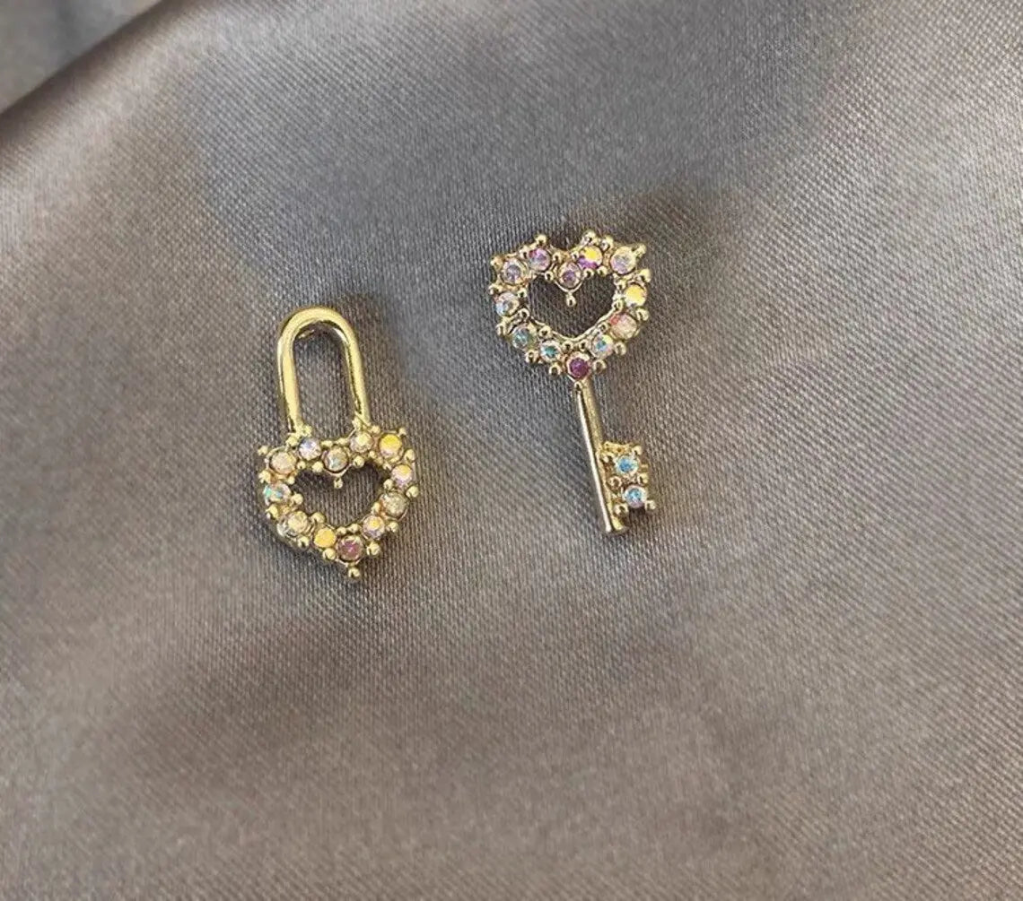 Salty Romantic Lock & Key Earrings