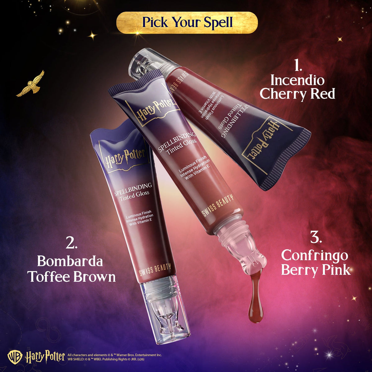 Swiss Beauty Incendio Cherry Red - Spellbinding Tinted Gloss - HP