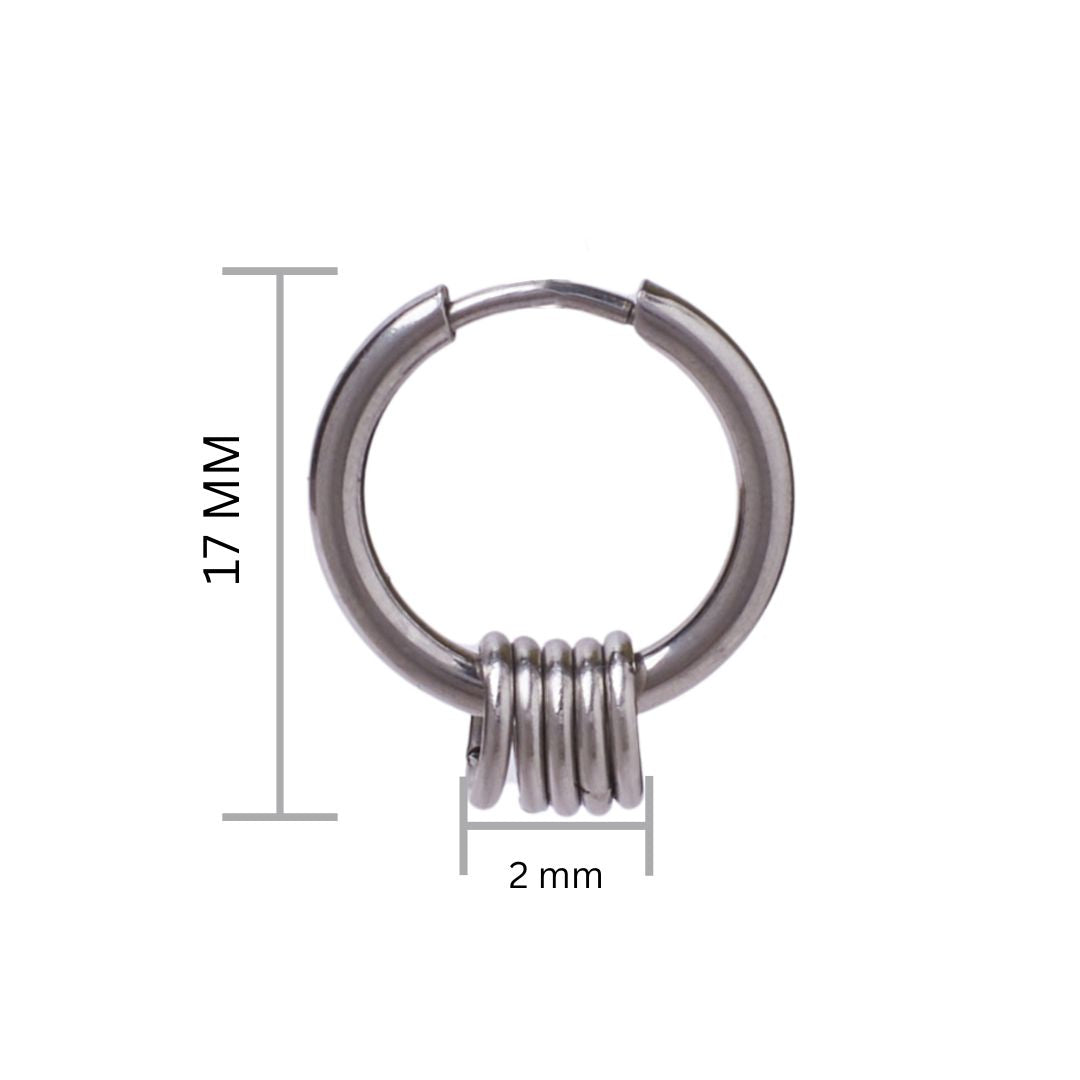 Salty Trendy One-Sided Silver Earrings