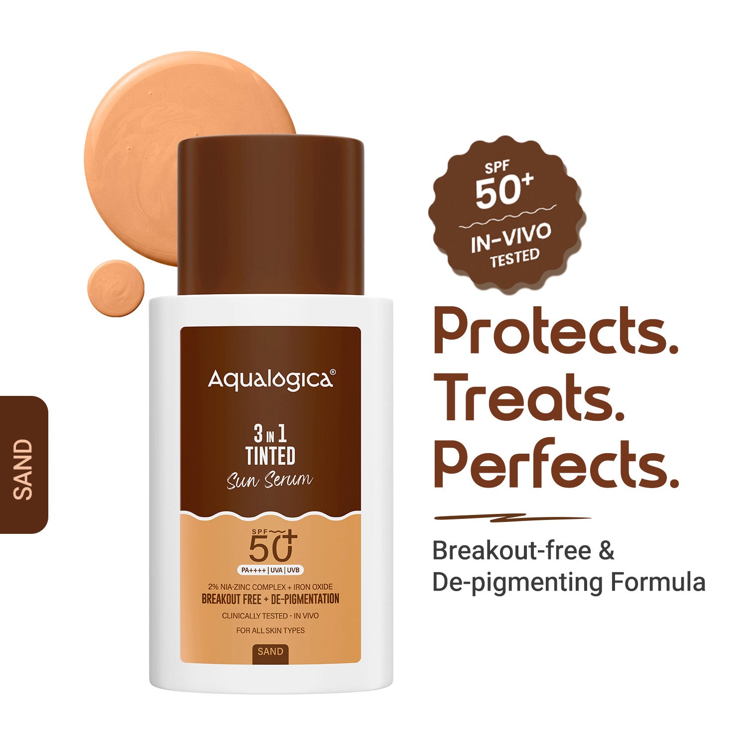Aqualogica 3-In-1 Tinted Sun Serum - 50g