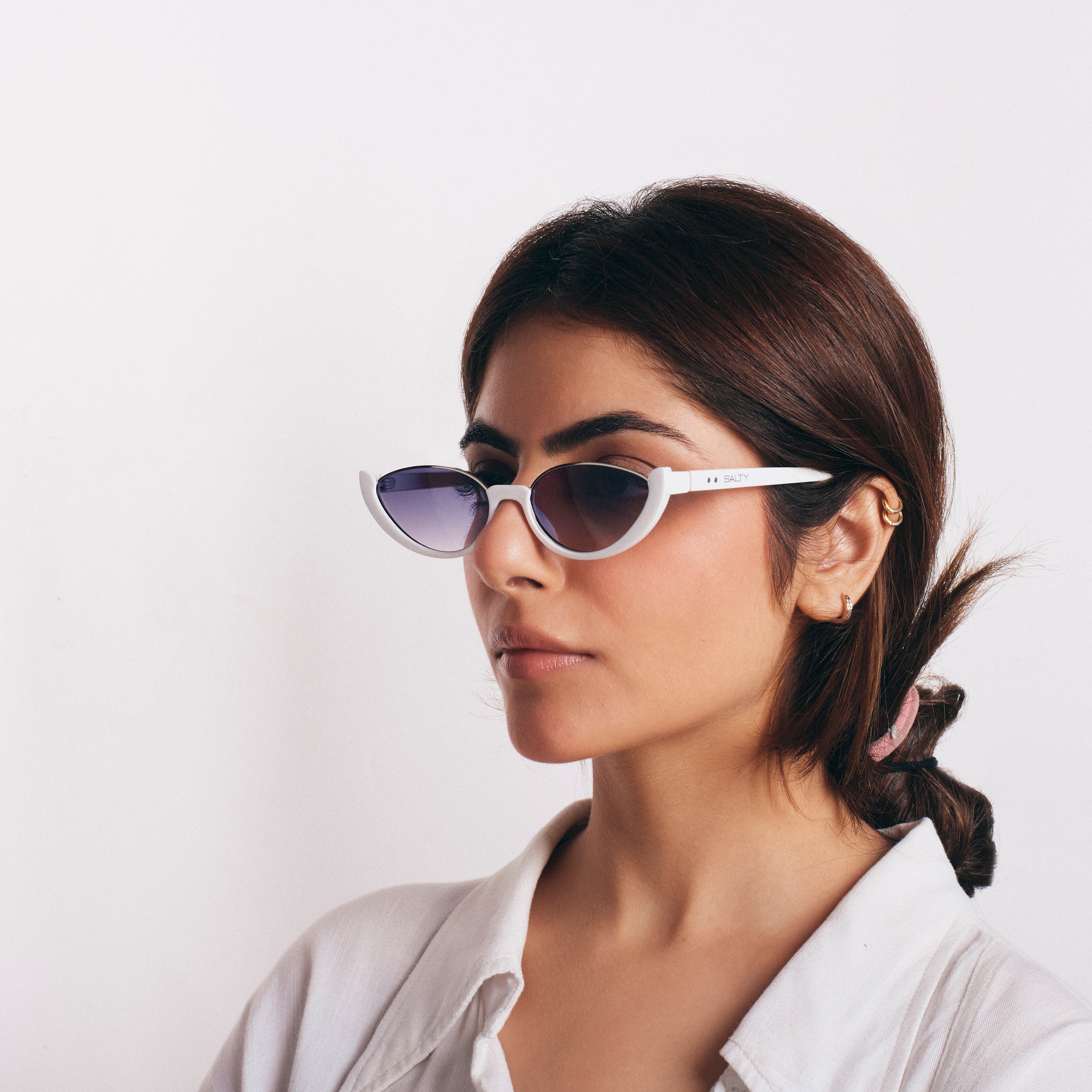 Salty Summer Perfect Cat Eye Black Tinted Sunglasses