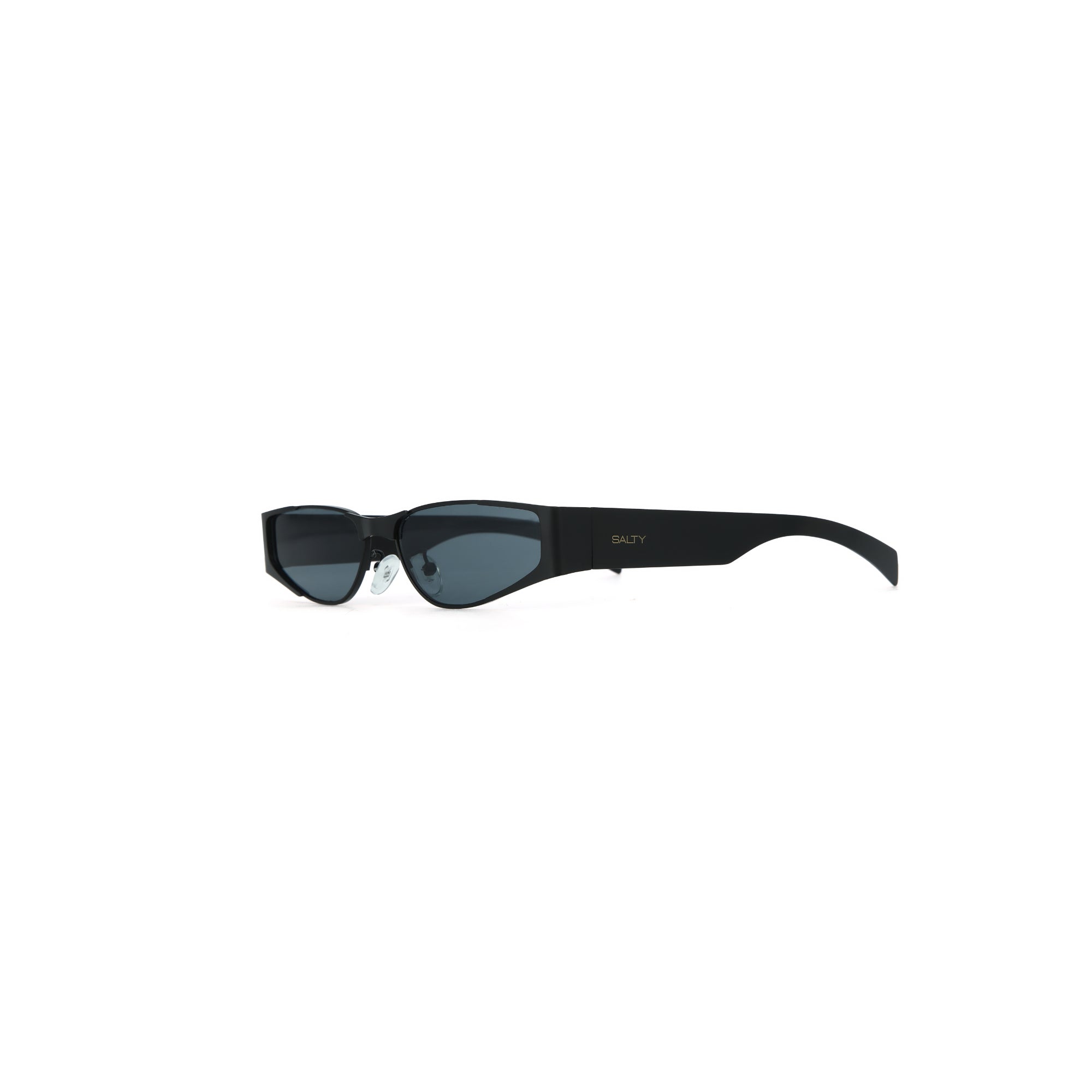 Salty Aespa Black Oval Sunglasses