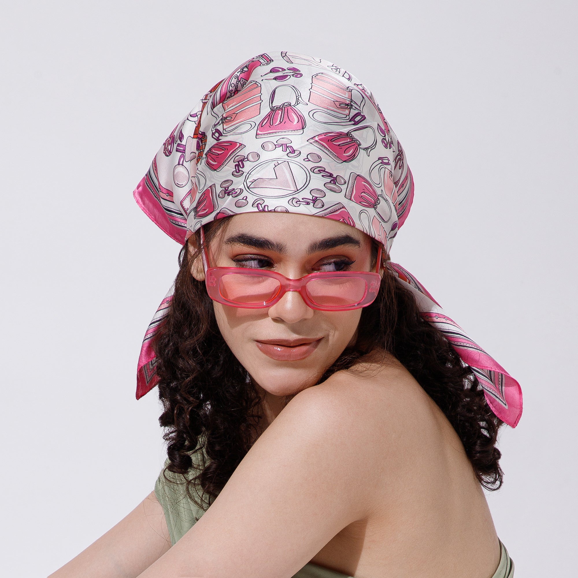 Salty Candyfloss Scarf and Neon Pink Sunglasses Combo