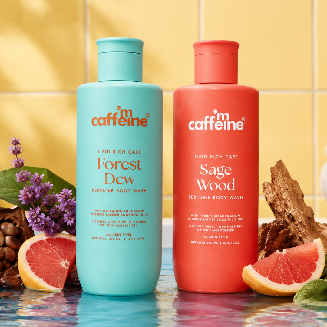 Mcaffeine Forest Dew Nourishing Milky Body Wash + Sage Wood Nourishing Milky Body Wash (combo)