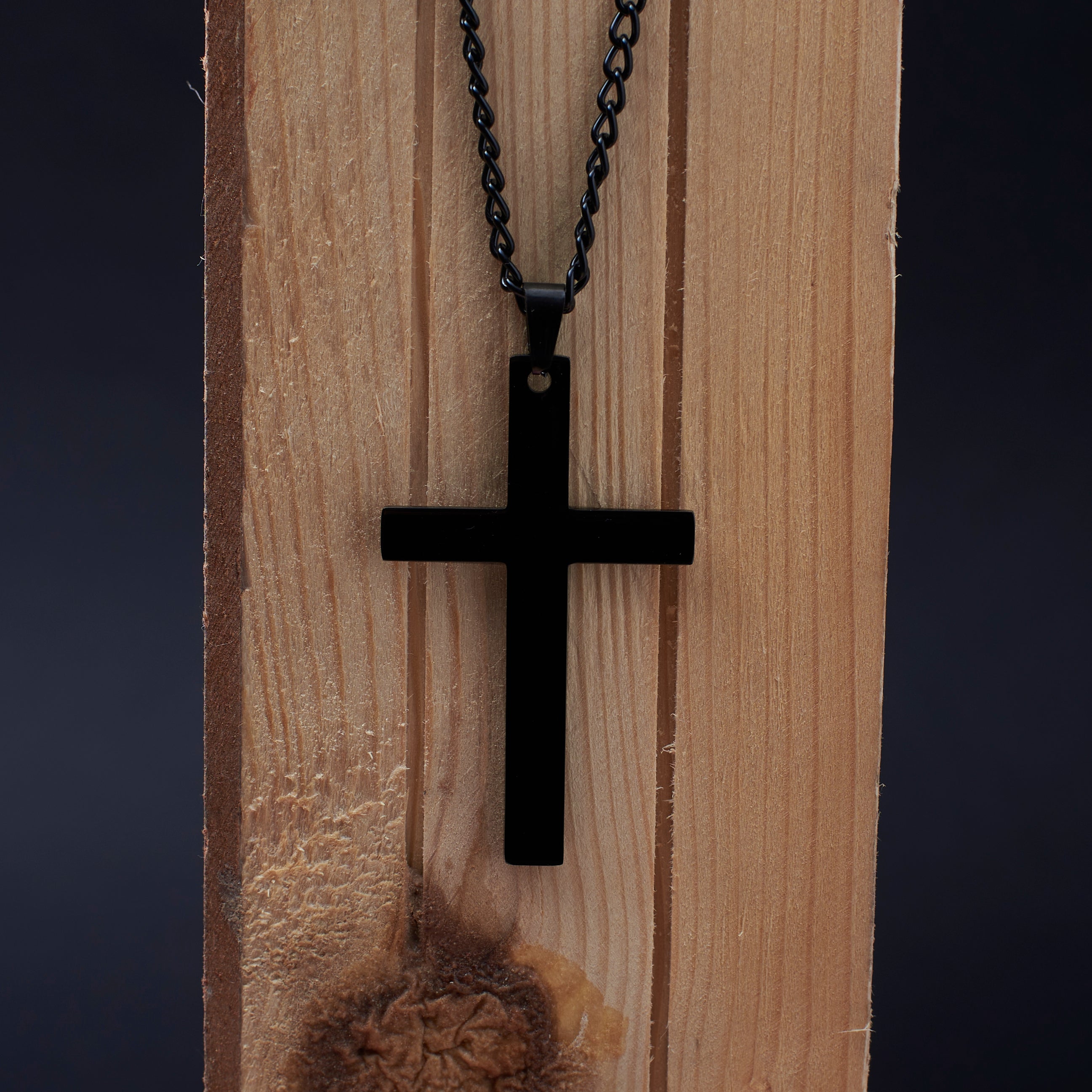 Salty Christ'S Crucifix Black Chain